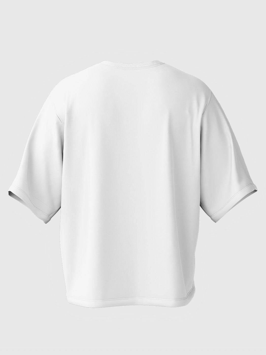 White Solid Oversized Tee
