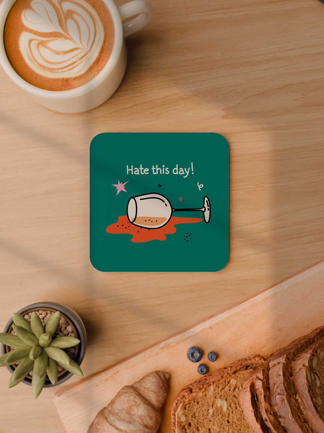 Wine and Dine Graphic Coasters - Pack of 6