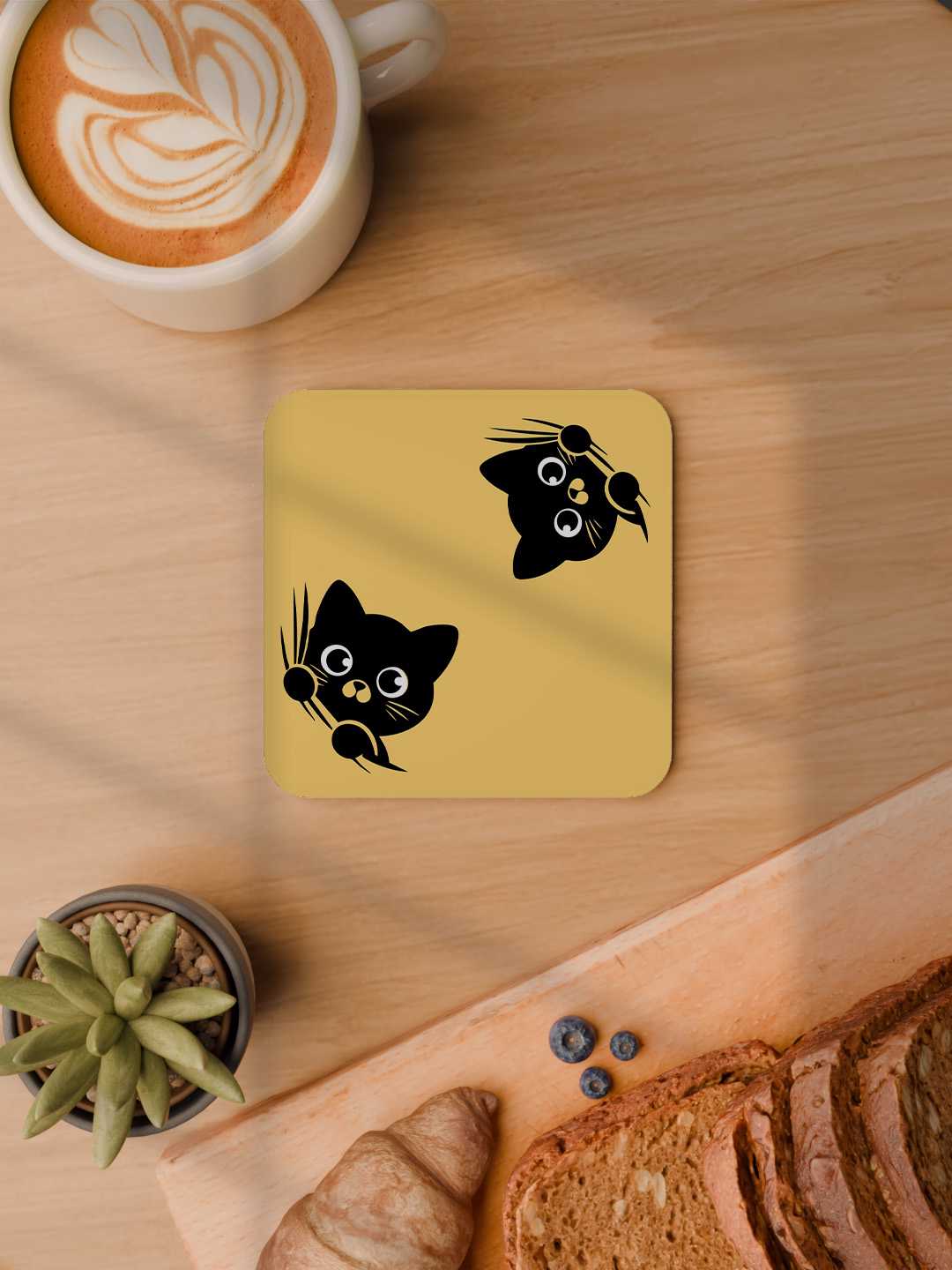 Cats Graphic Coasters - Pack of 6