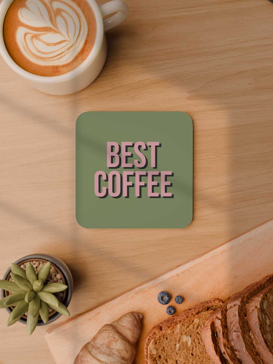 Love and Latte Graphic Coasters - Pack of 6