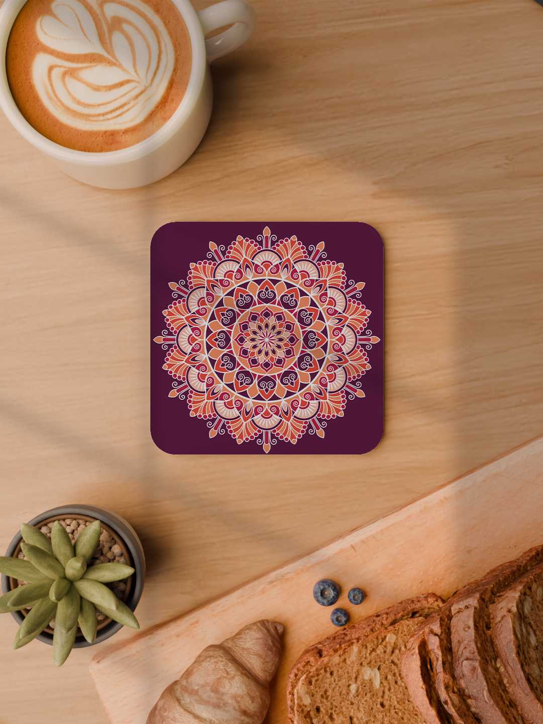 Mandala Pattern Graphic Coasters - Pack of 6