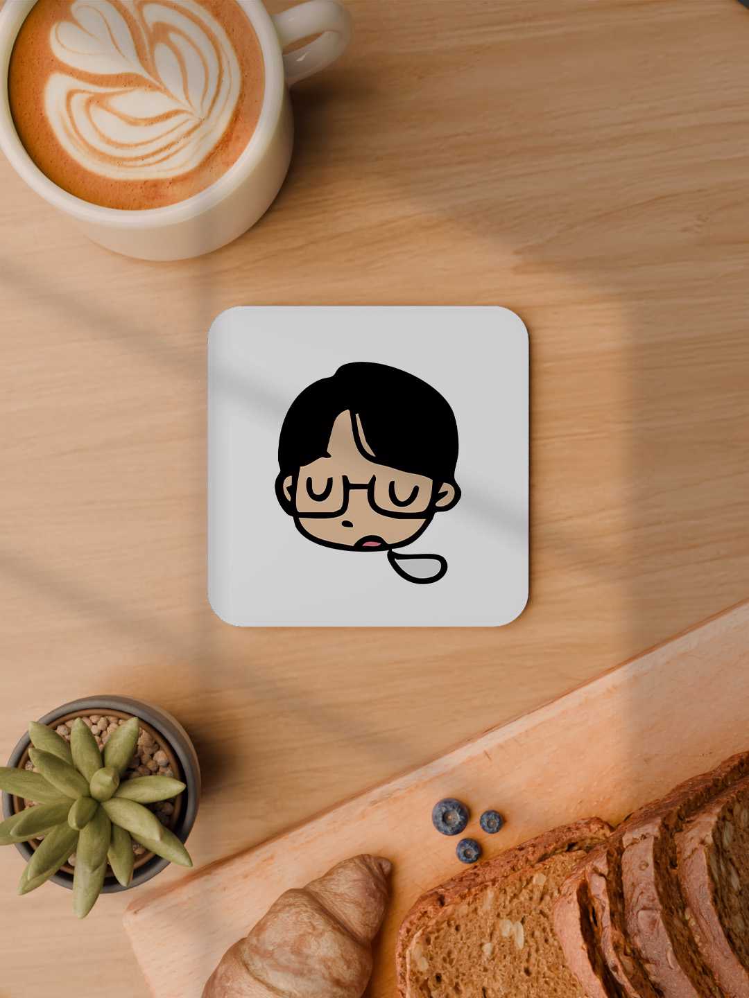 Face Expression Graphic Coasters - Pack of 6