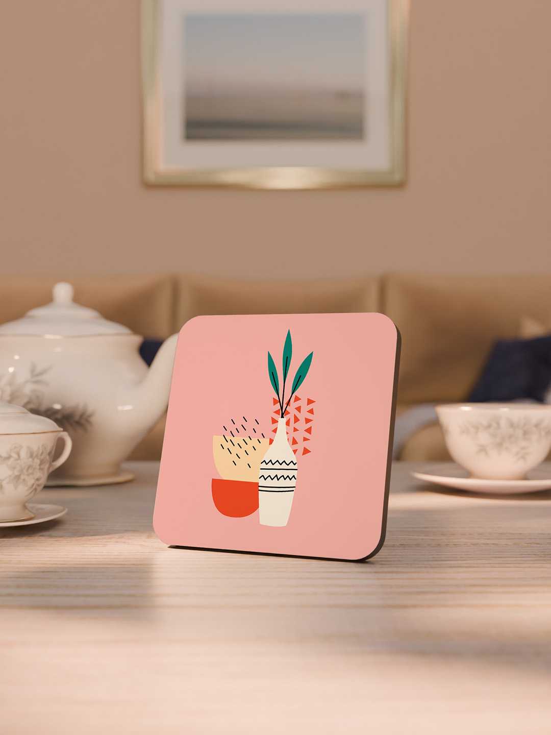 Boho Bloom Graphic Coasters - Pack of 6