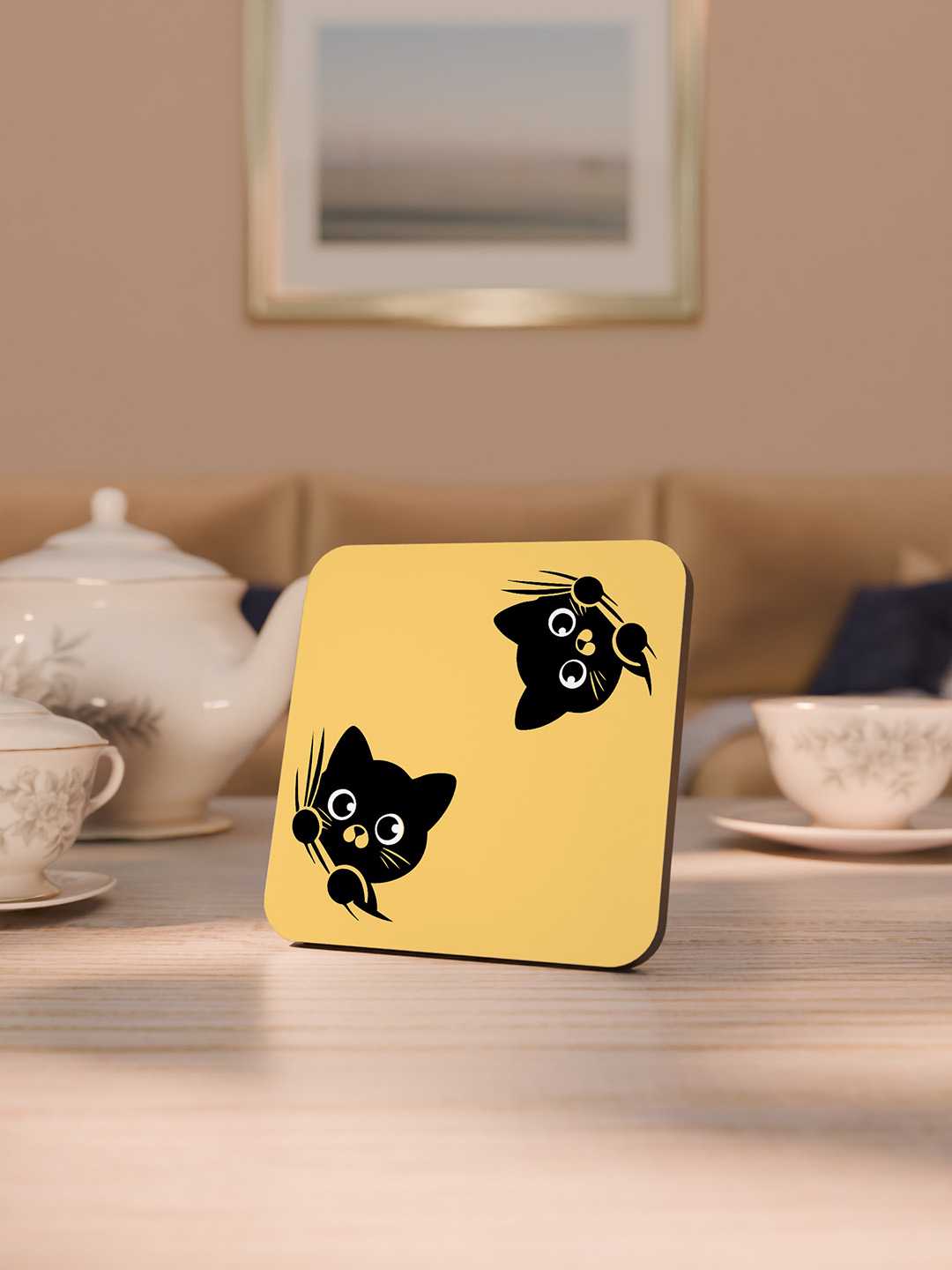 Cats Graphic Coasters - Pack of 6