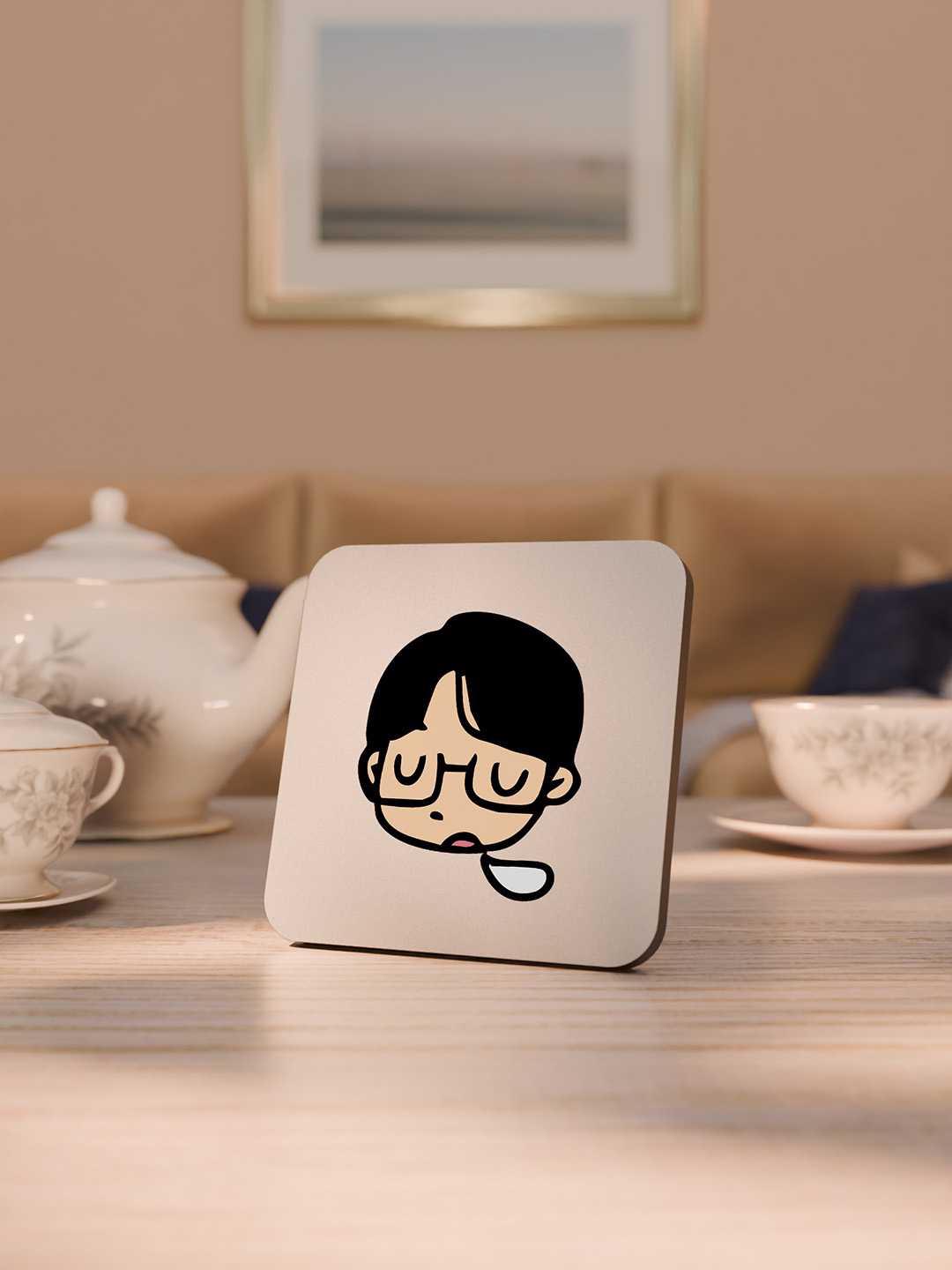 Face Expression Graphic Coasters - Pack of 6