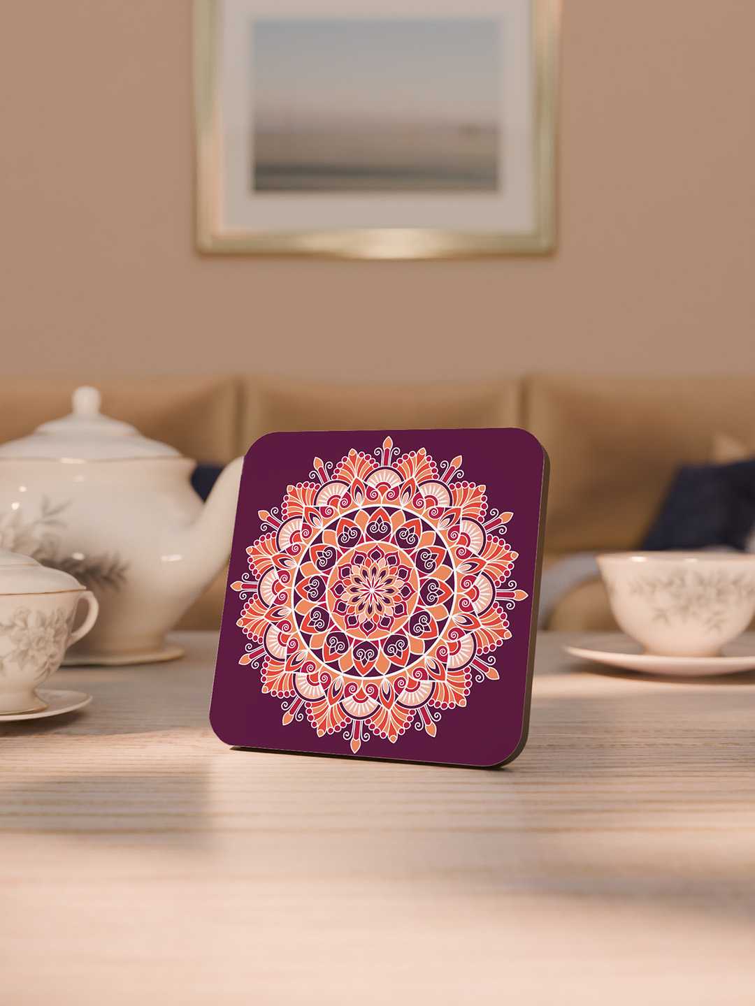 Mandala Pattern Graphic Coasters - Pack of 6