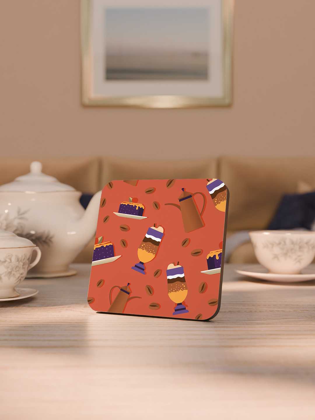 Brew & Bakery Graphic Coasters - Pack of 6