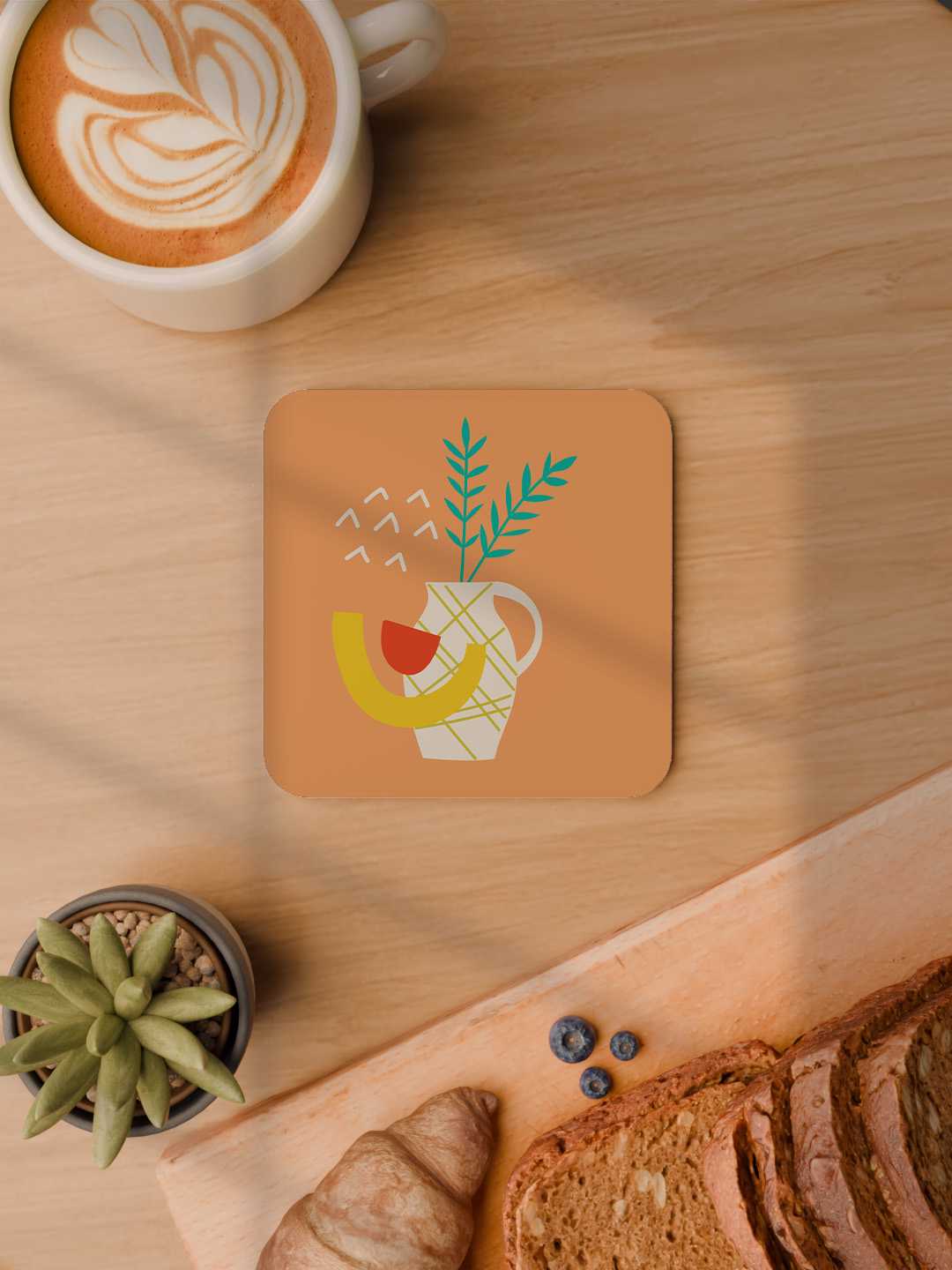 Boho Bloom Graphic Coasters - Pack of 6