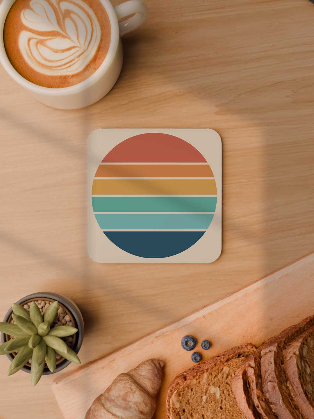Retro Pattern Graphic Coasters - Pack of 6