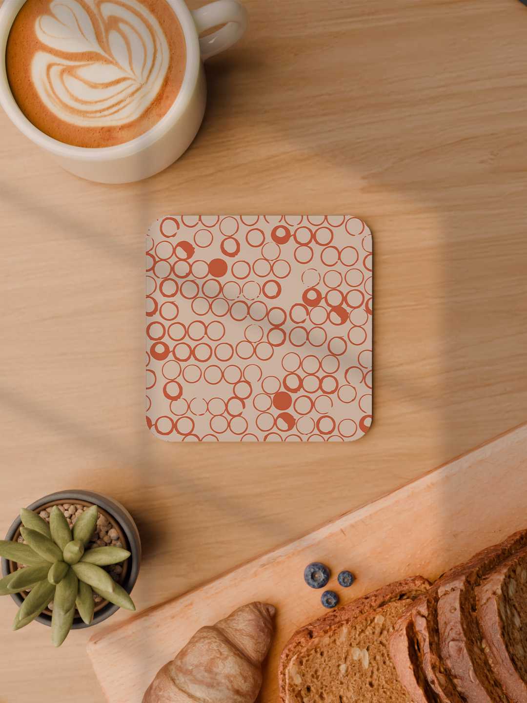 Doodle Pop Pattern Graphic Coasters - Pack of 6