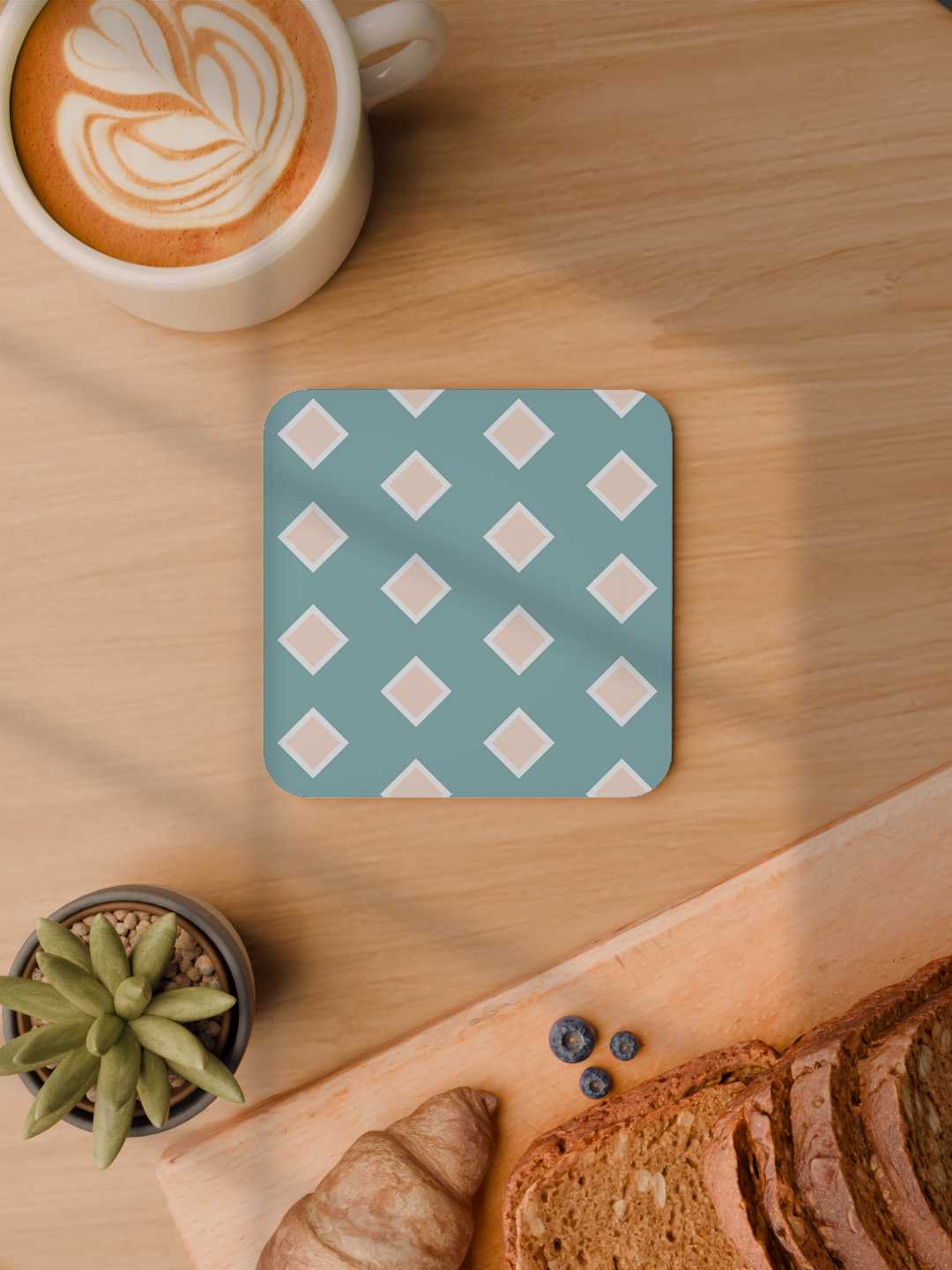 Pastel Geometry Art Graphic Coasters - Pack of 6