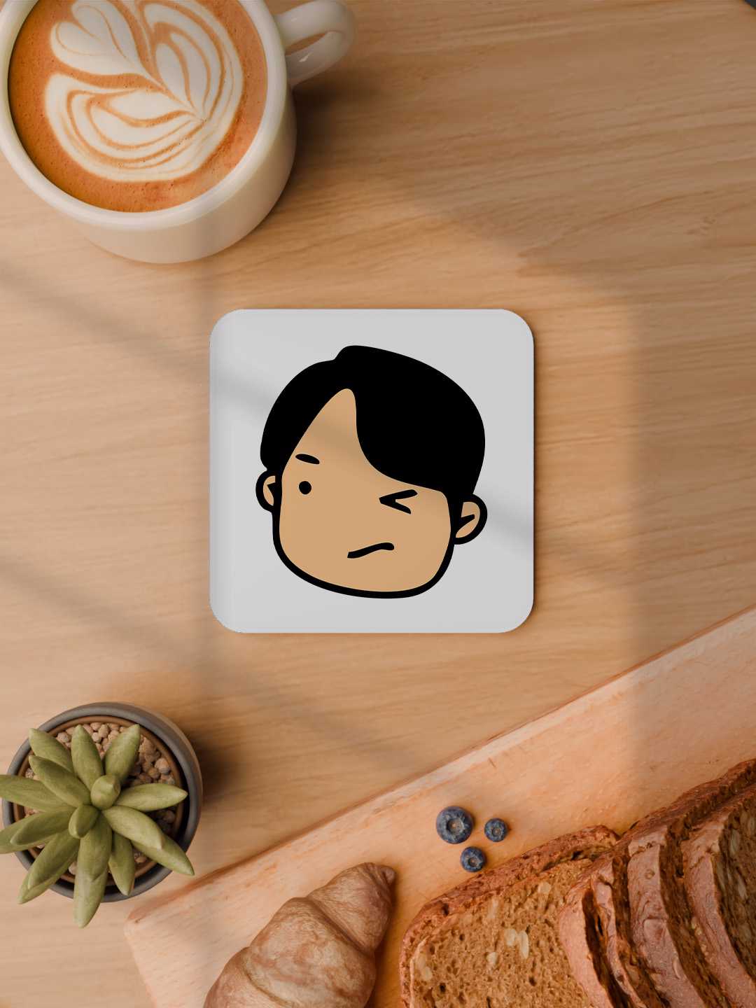 Face Expression Graphic Coasters - Pack of 6