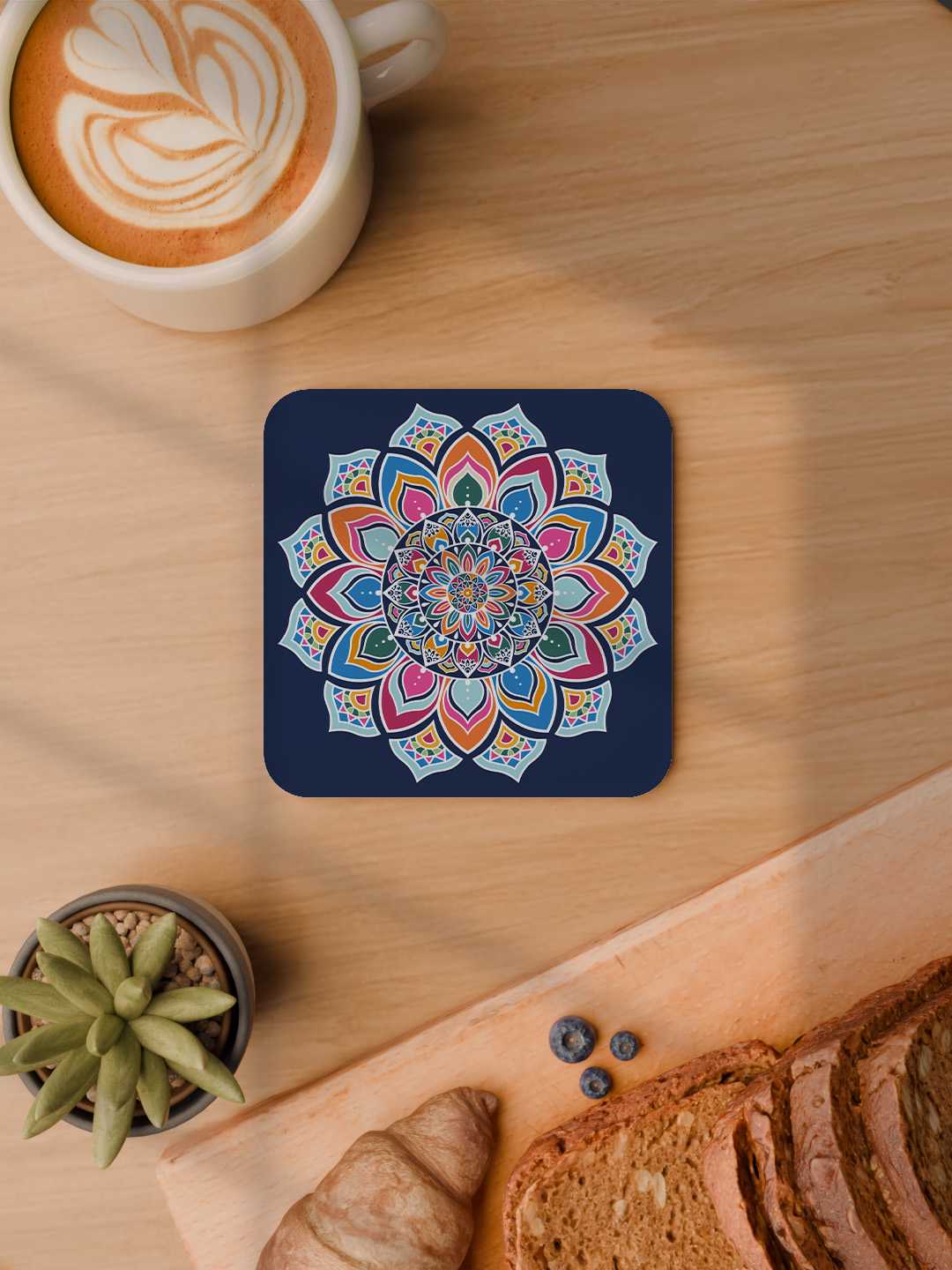 Mandala Pattern Graphic Coasters - Pack of 6