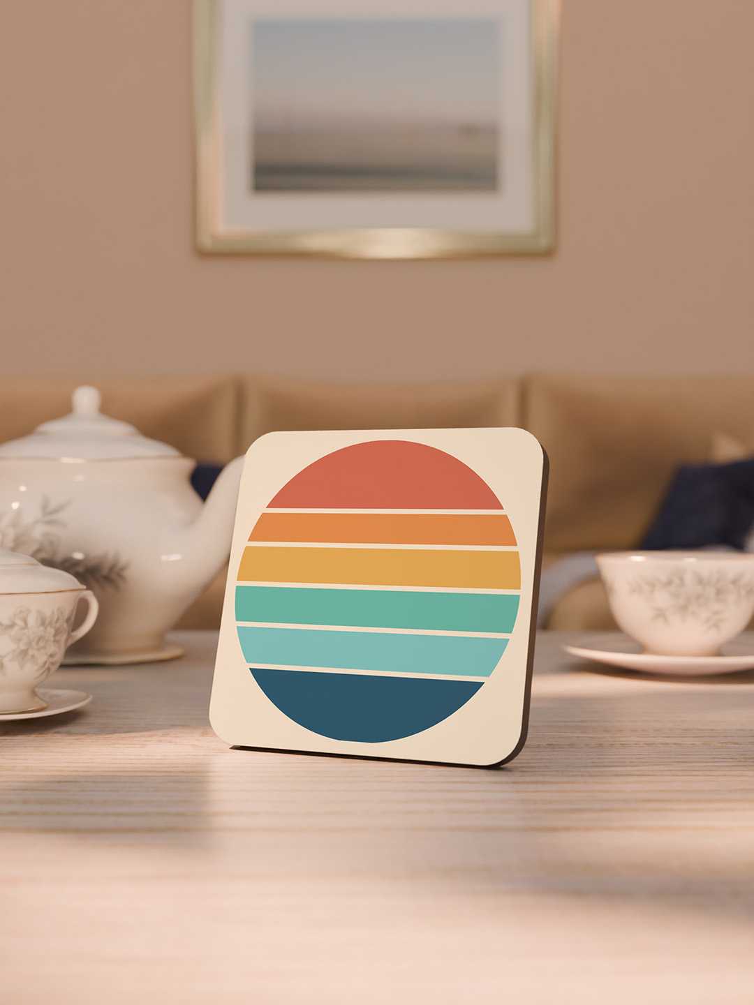 Retro Pattern Graphic Coasters - Pack of 6