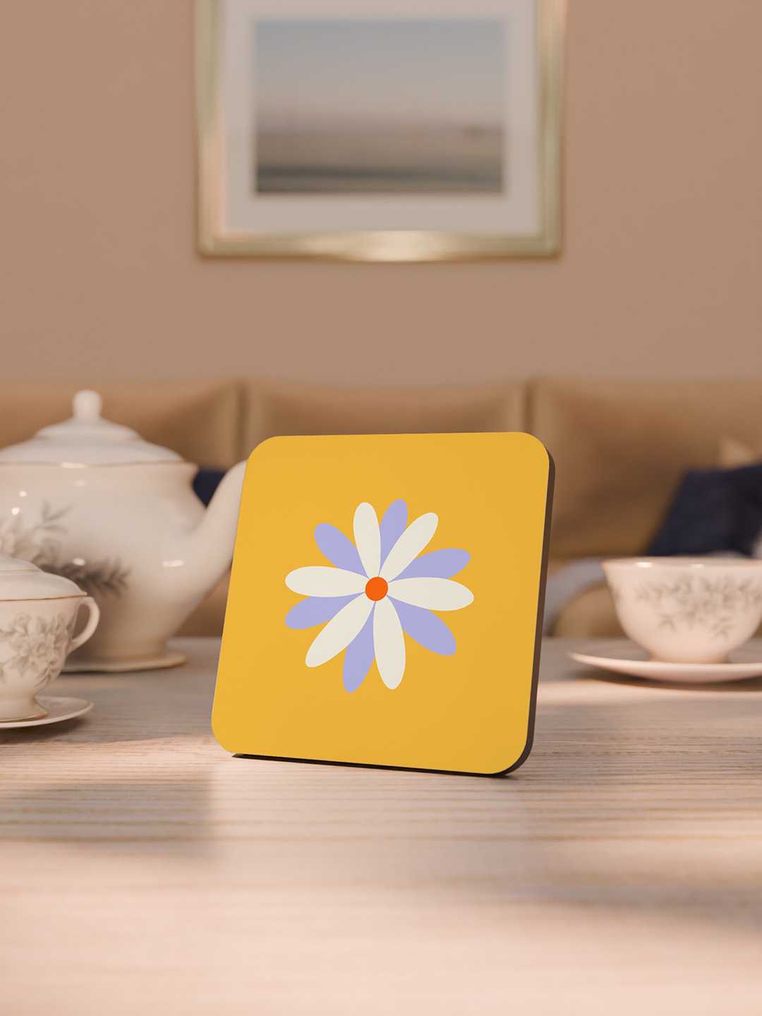 Floral Graphic Coasters - Pack of 6