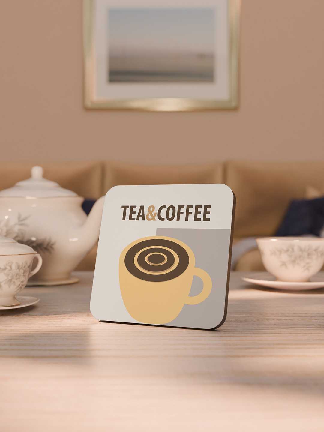 Tea & Coffee Graphic Coasters - Pack of 6