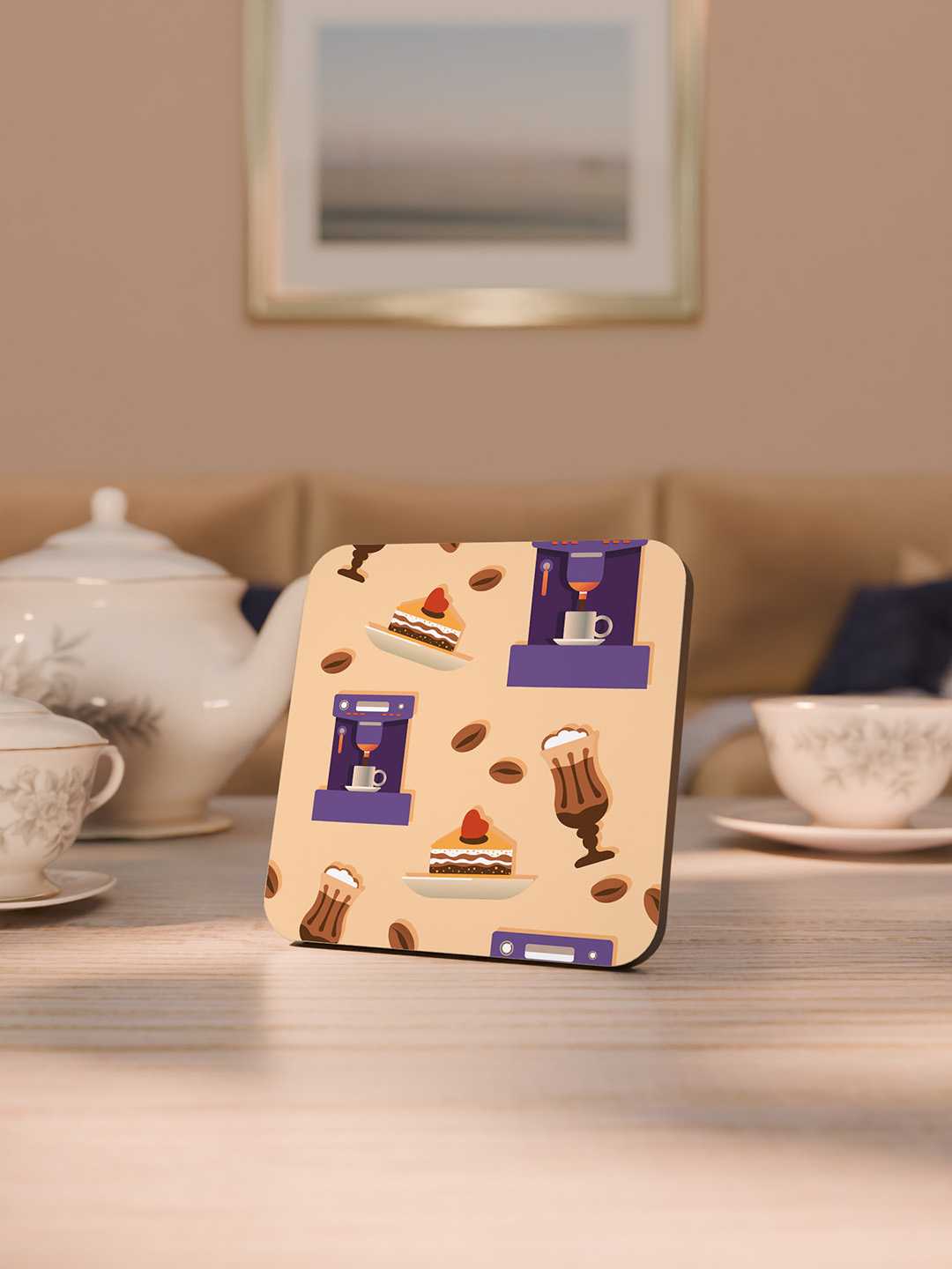 Brew & Bakery Graphic Coasters - Pack of 6