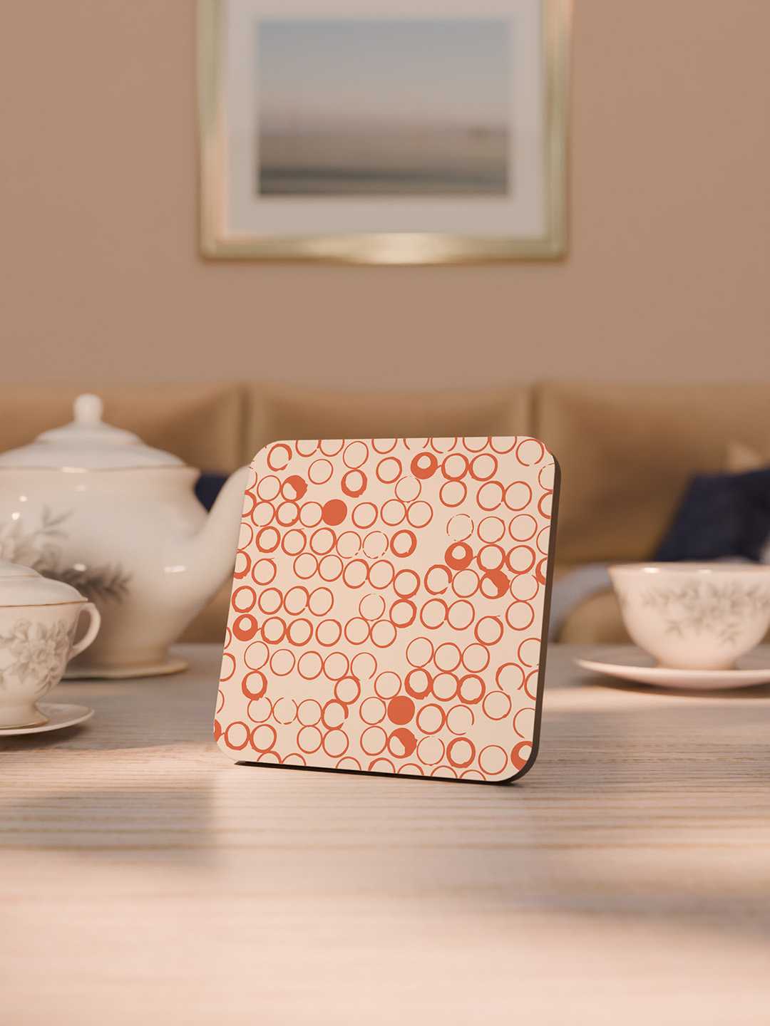 Doodle Pop Pattern Graphic Coasters - Pack of 6