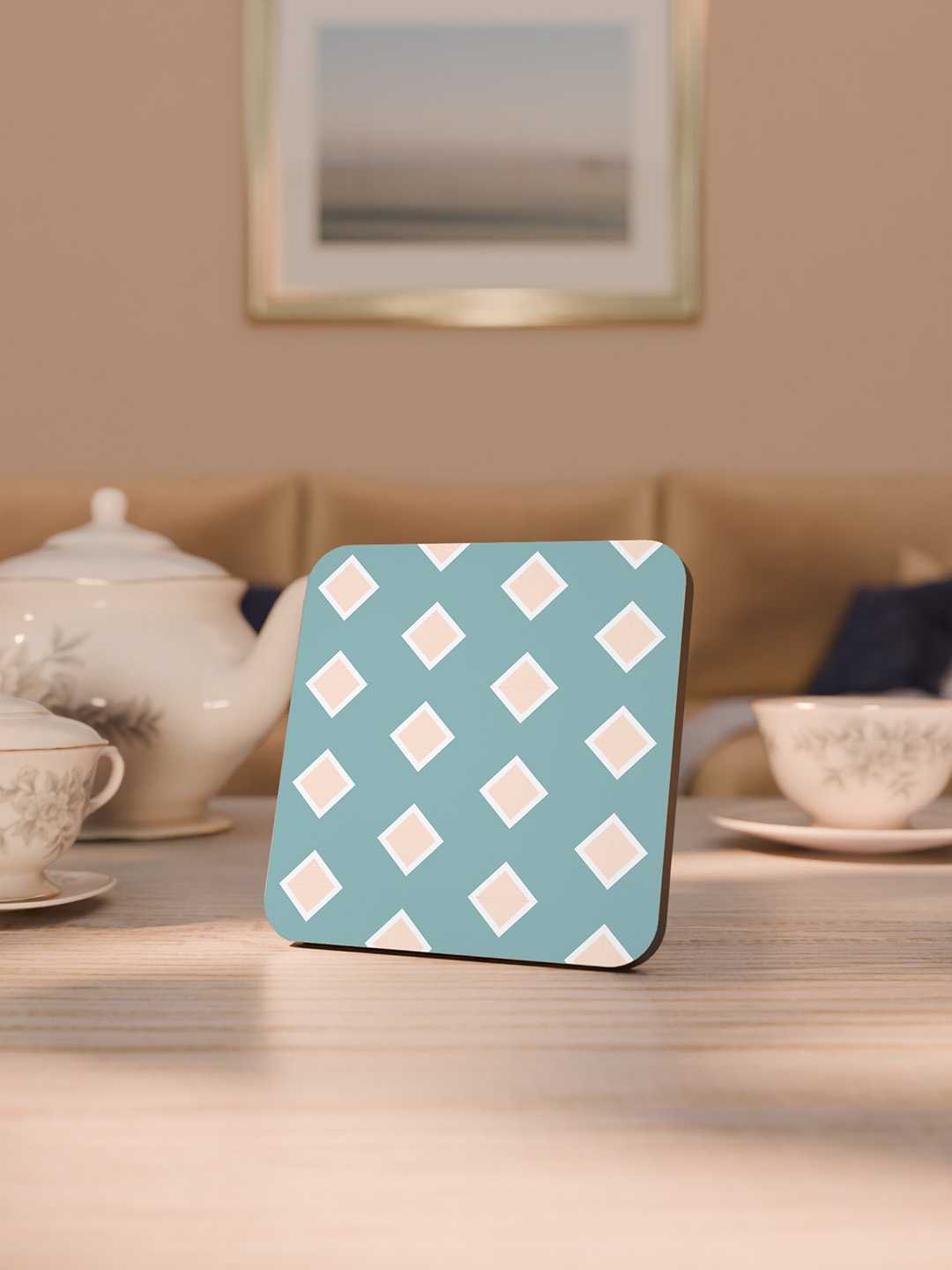 Pastel Geometry Art Graphic Coasters - Pack of 6