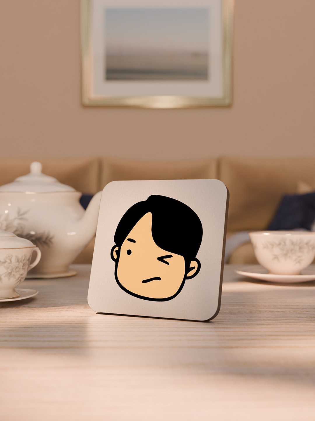 Face Expression Graphic Coasters - Pack of 6