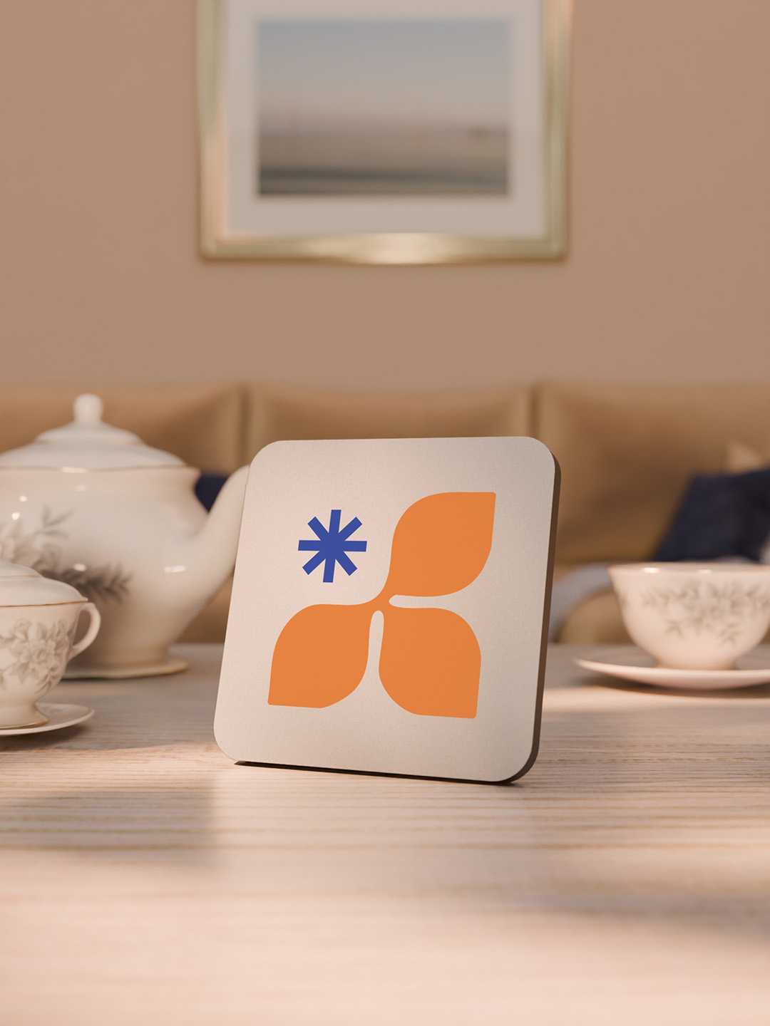 Geo Floral Graphic Coasters - Pack of 6