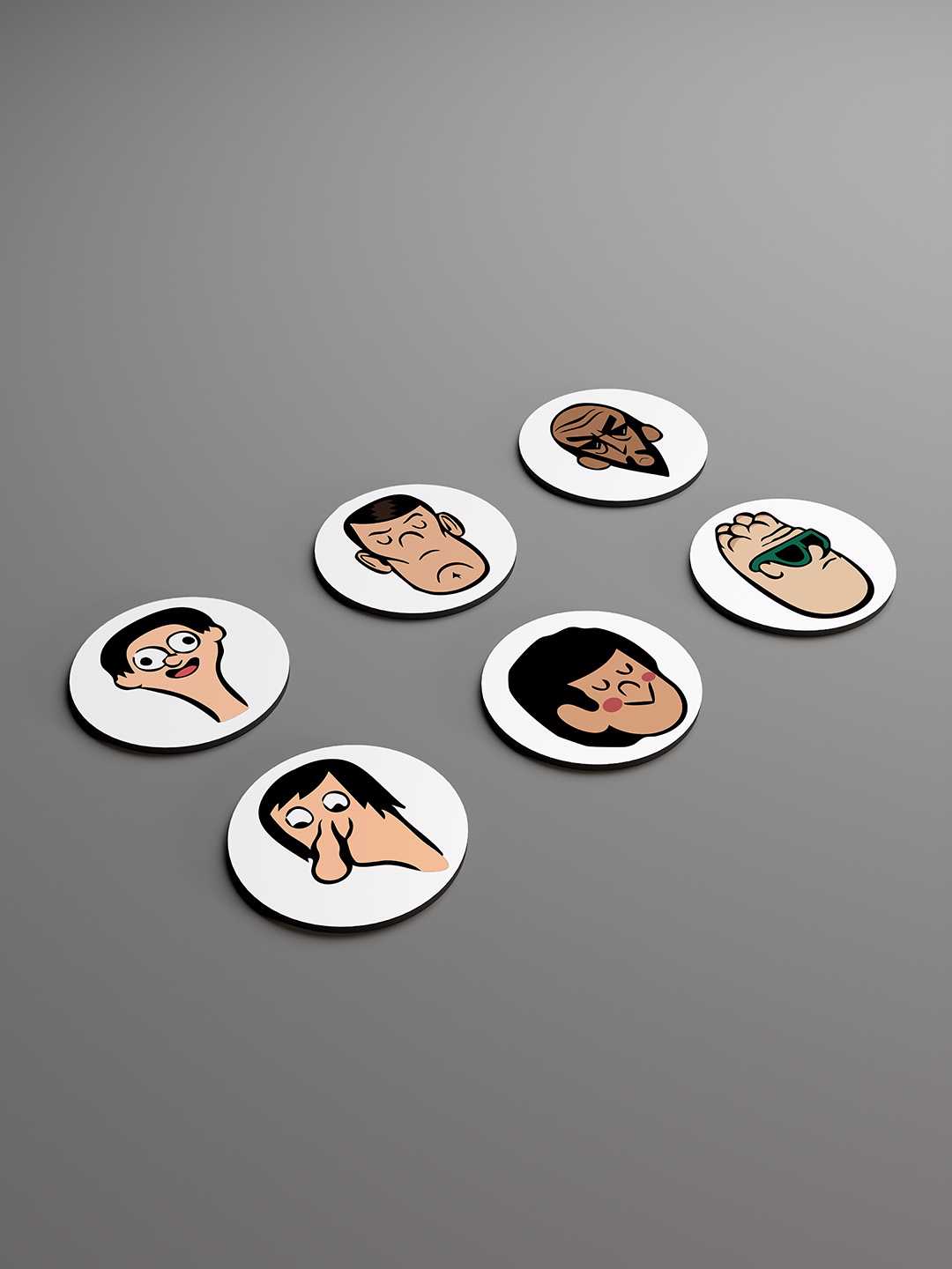 The LOL Expressions Graphic Coasters - Pack of 6