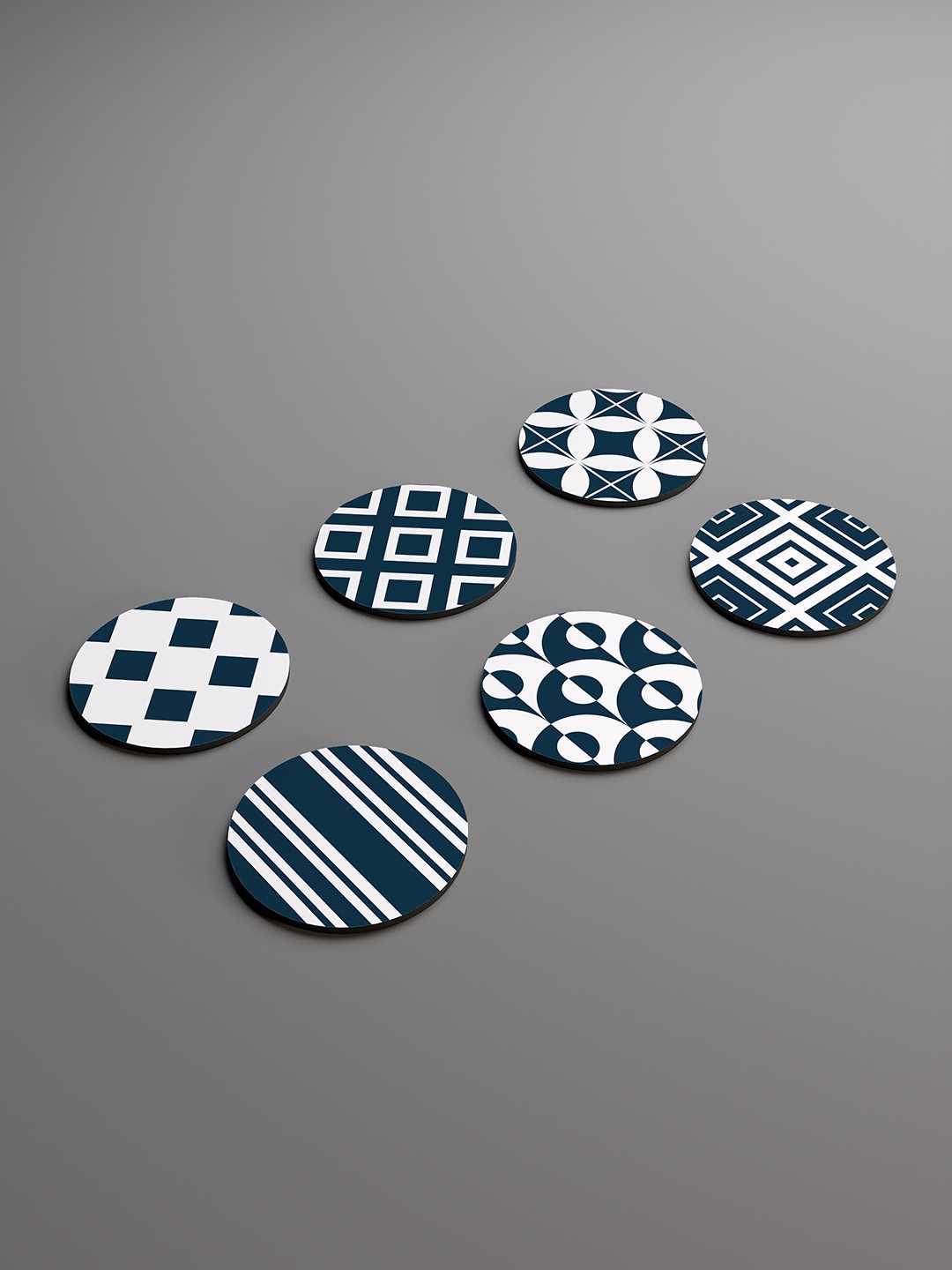 Modern Tiles Graphic Coasters - Pack of 6
