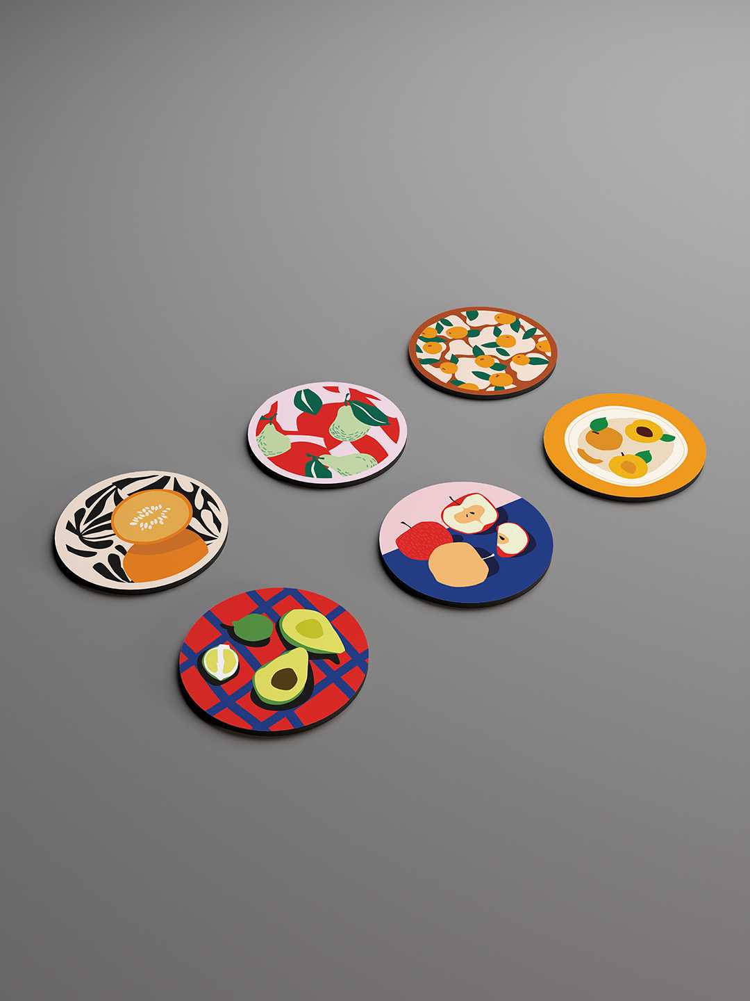 Fruitopia Graphic Coasters - Pack of 6
