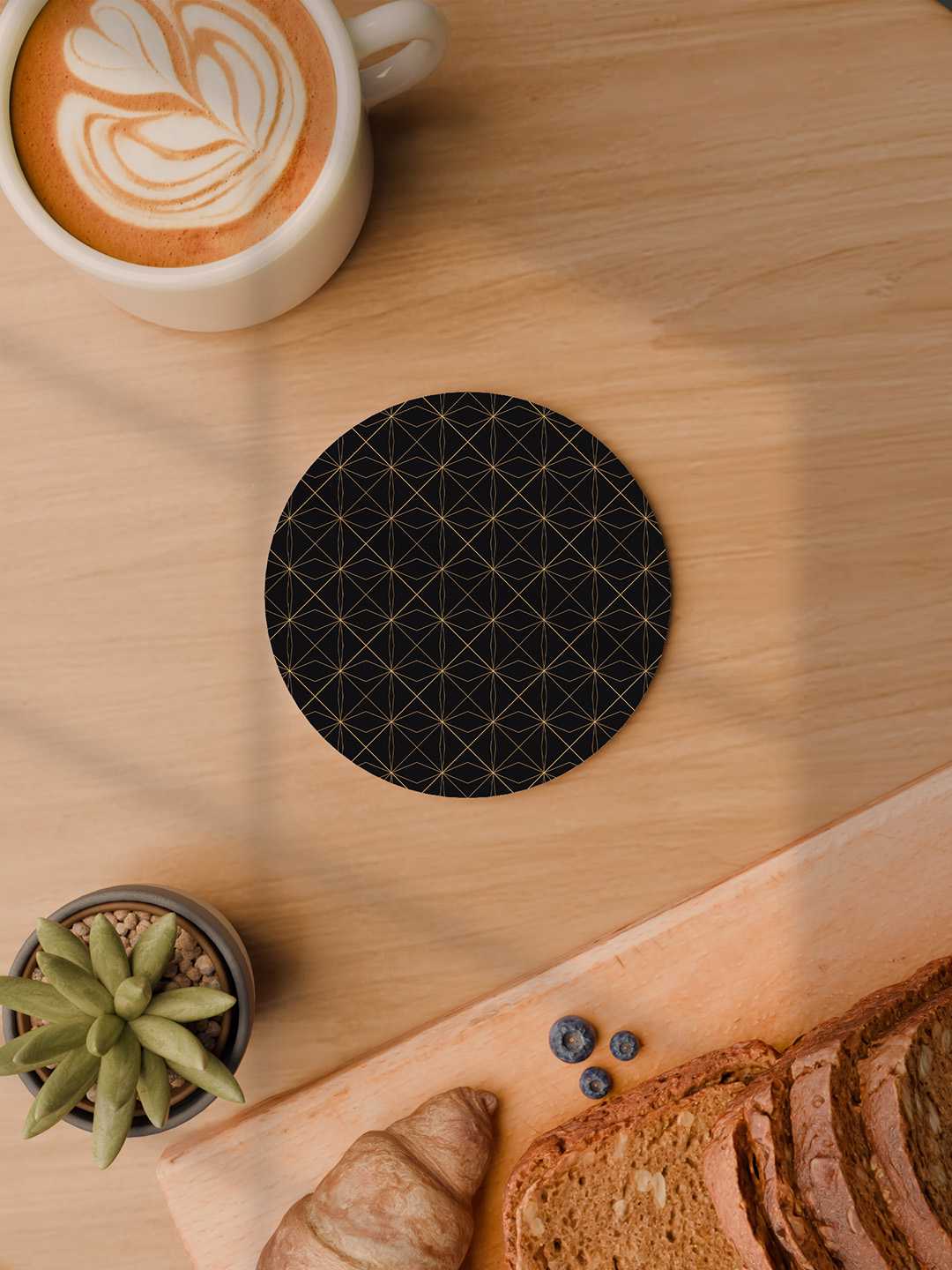 Elegant Luxe Pattern Graphic Coasters - Pack of 6