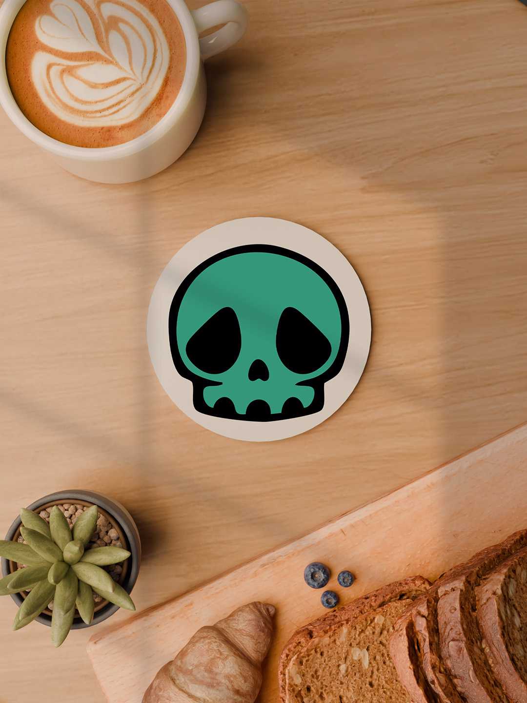 Skull Graphic Coasters - Pack of 6