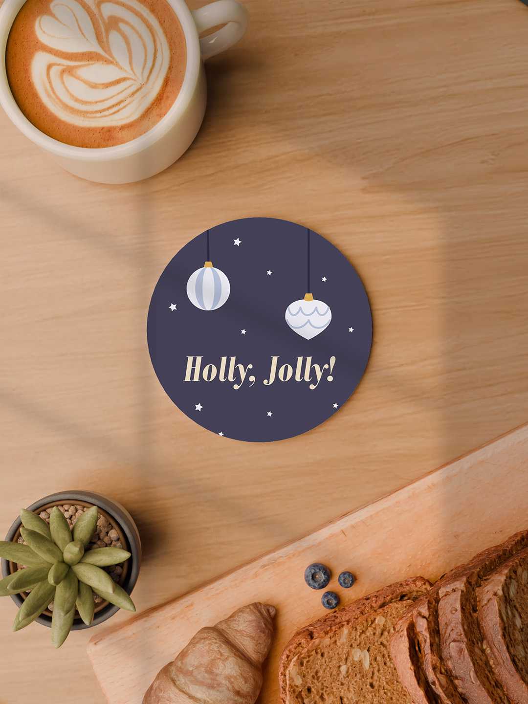 Christmas Graphic Coasters - Pack of 6