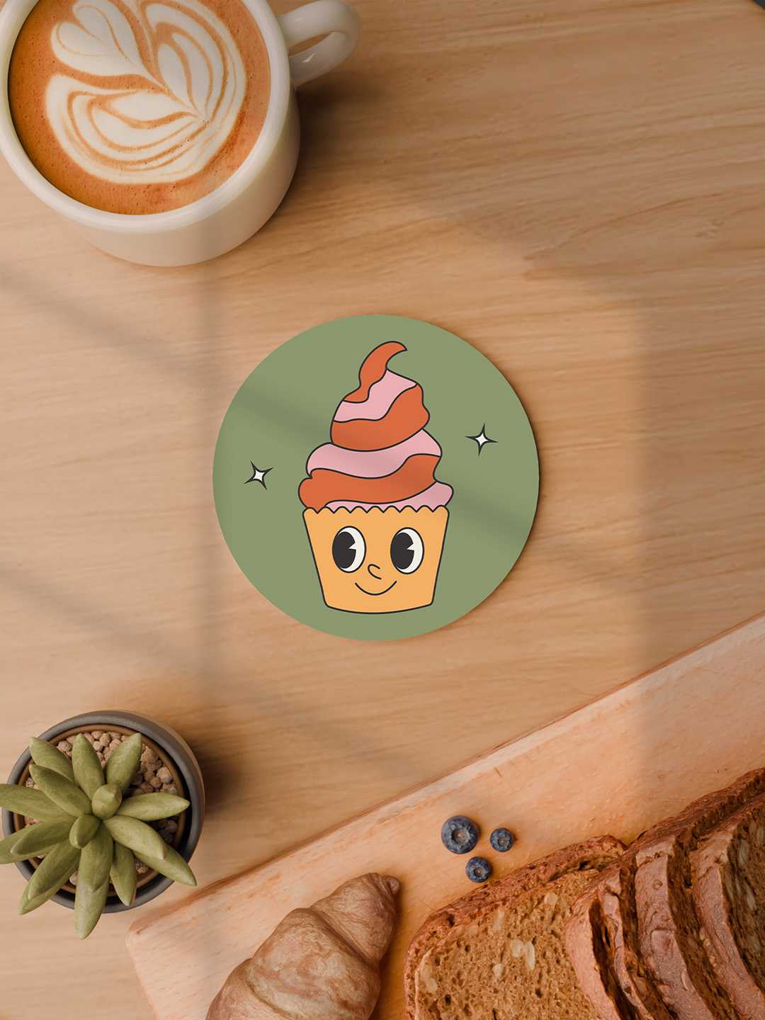 Love and Latte Graphic Coasters - Pack of 6