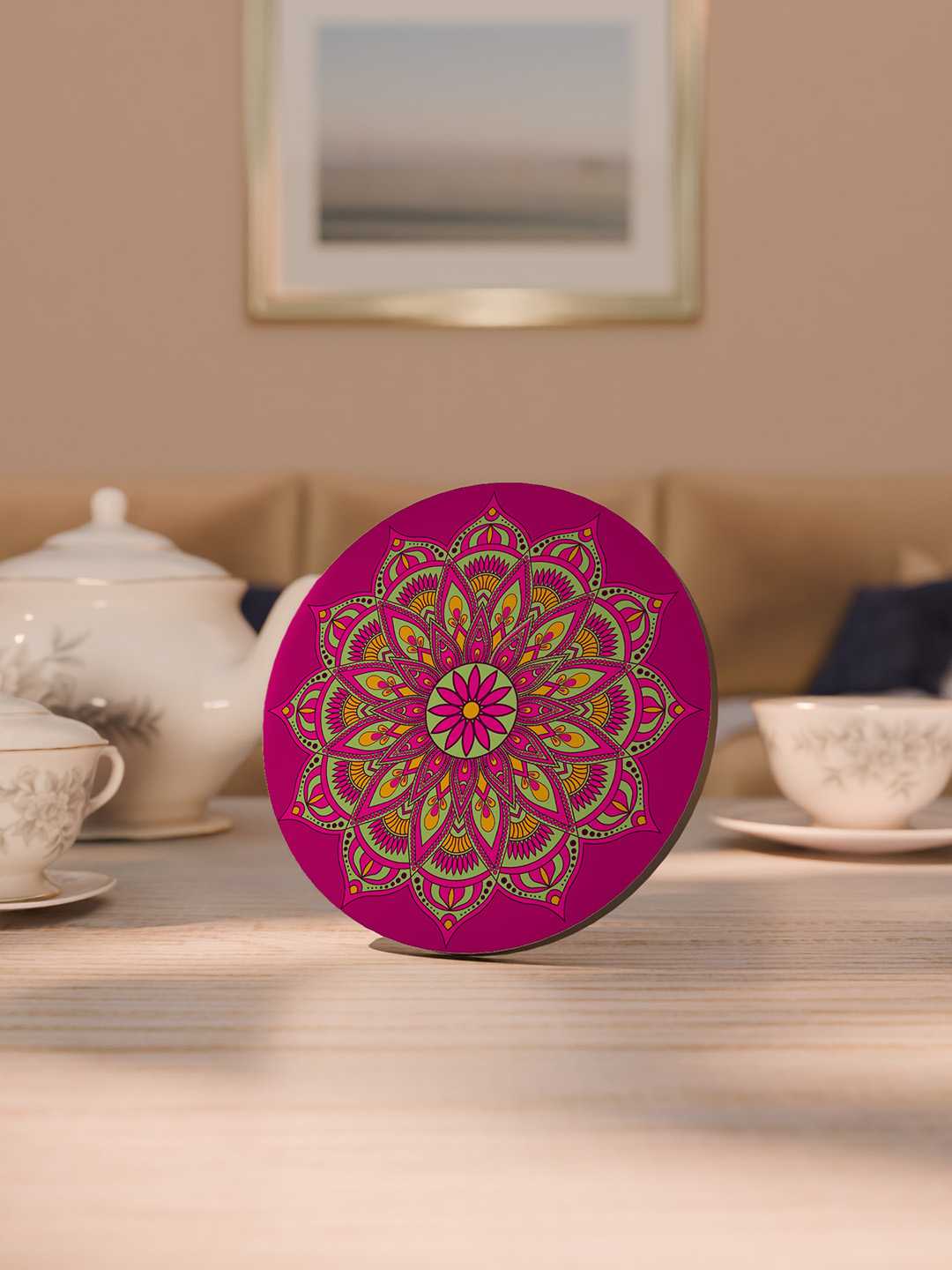 Mandala Pattern Graphic Coasters - Pack of 6