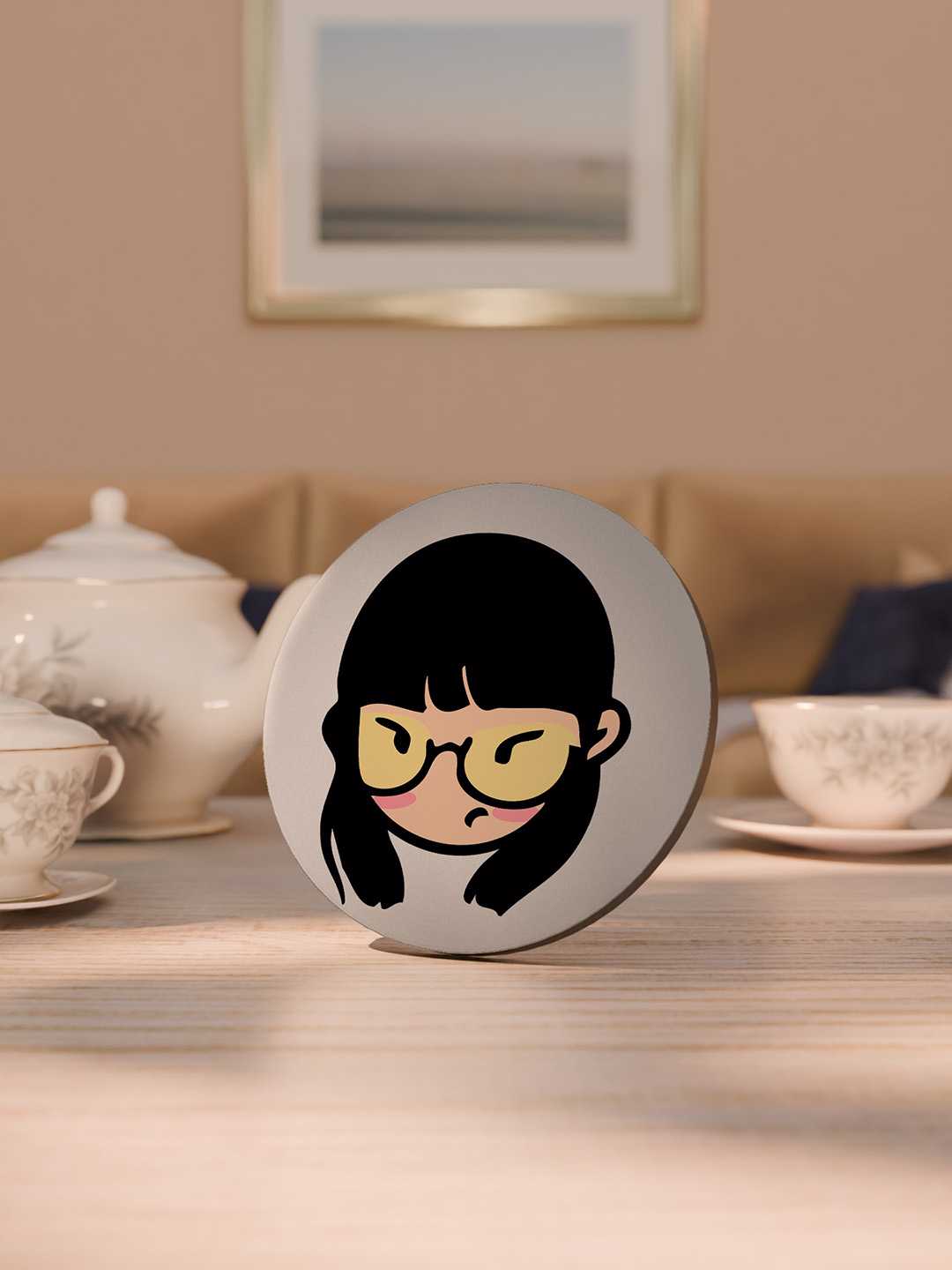Face Expression Graphic Coasters - Pack of 6