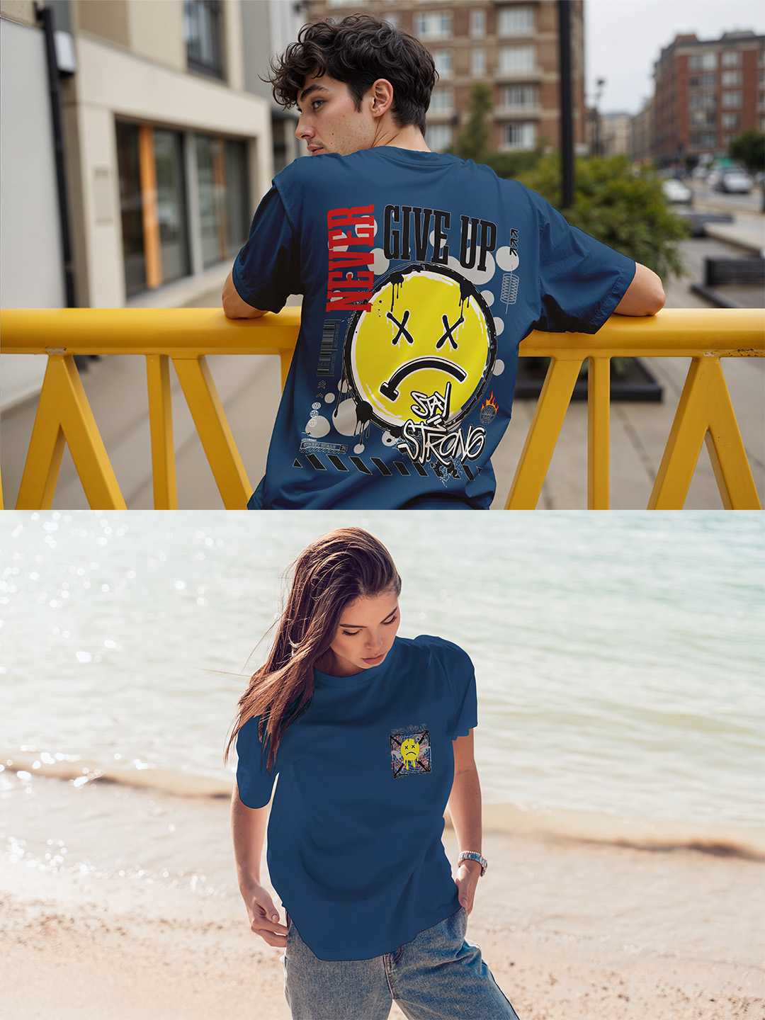 Never Give up Oversized Tee