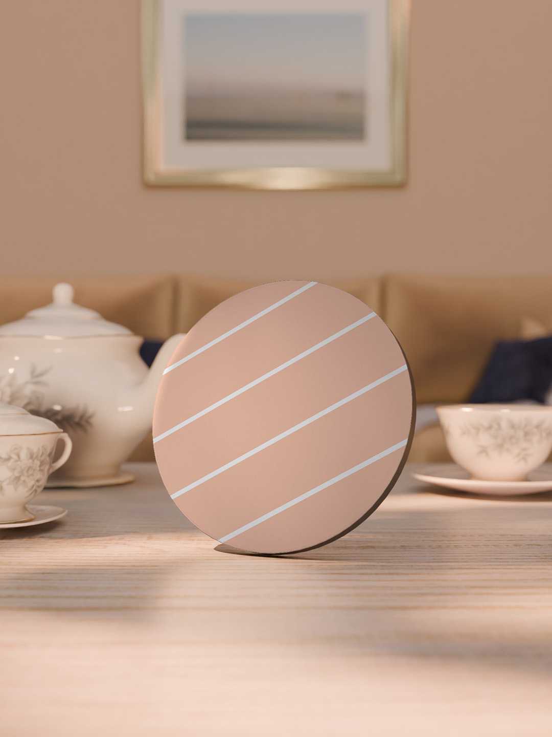 Pastel Geometry Art Graphic Coasters - Pack of 6