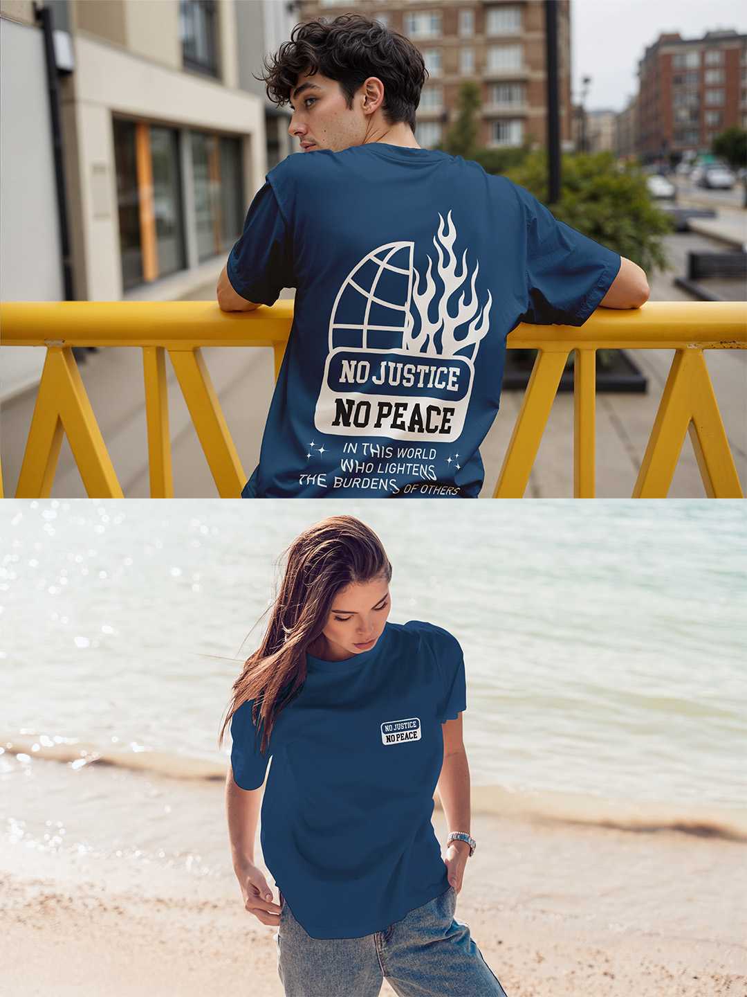 No Justice No Peace Oversized Tee