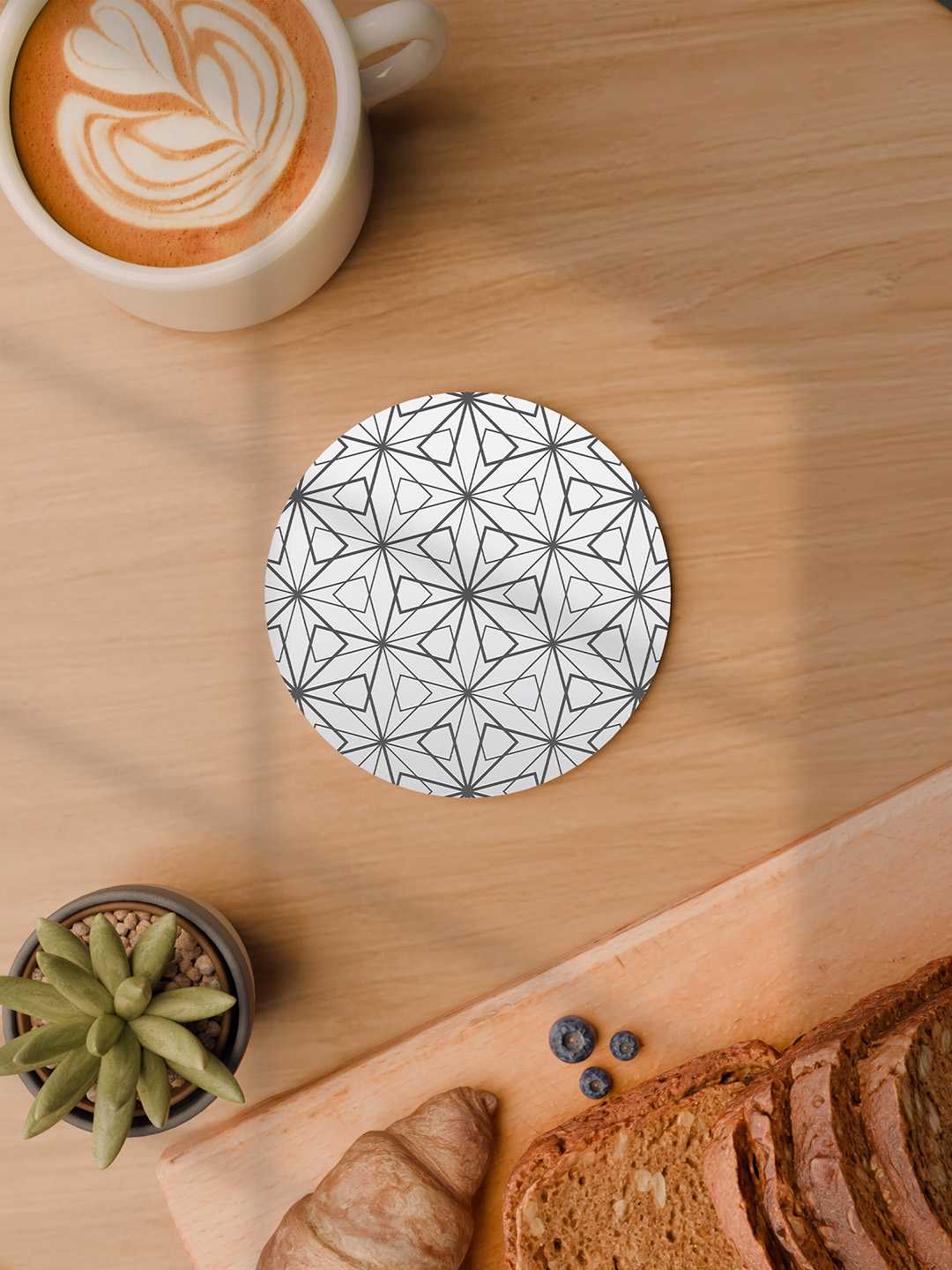 Elegant Luxe Pattern Graphic Coasters - Pack of 6
