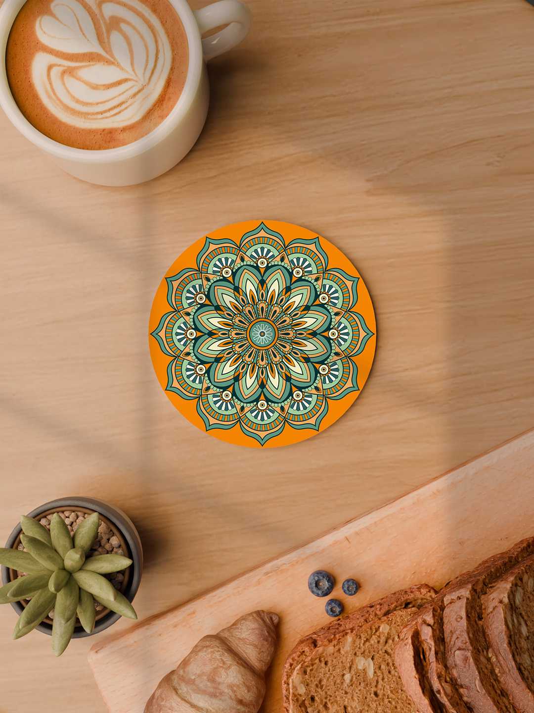 Mandala Pattern Graphic Coasters - Pack of 6