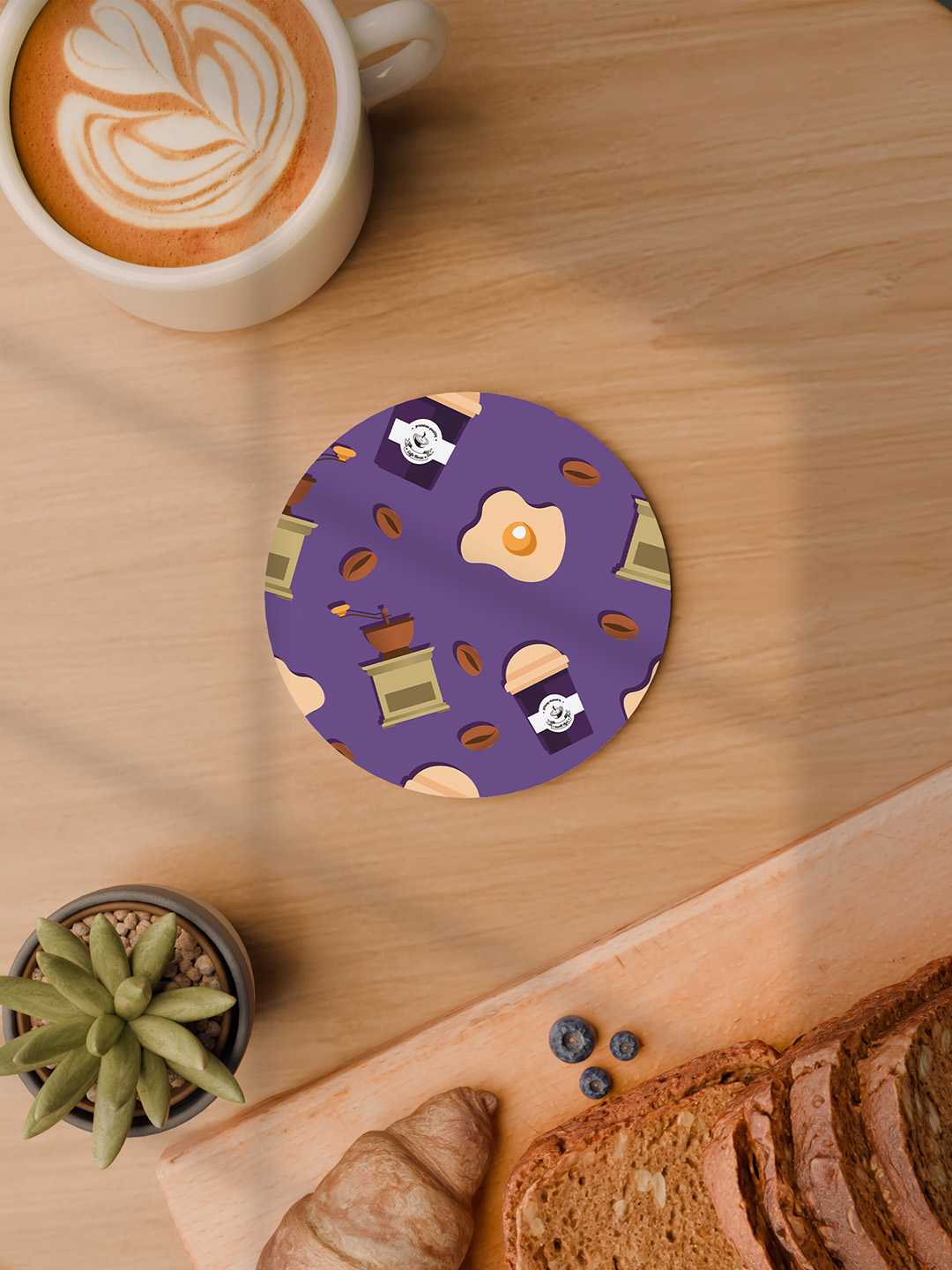 Brew & Bakery Graphic Coasters - Pack of 6