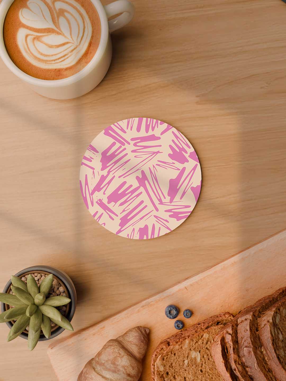 Doodle Pop Pattern Graphic Coasters - Pack of 6