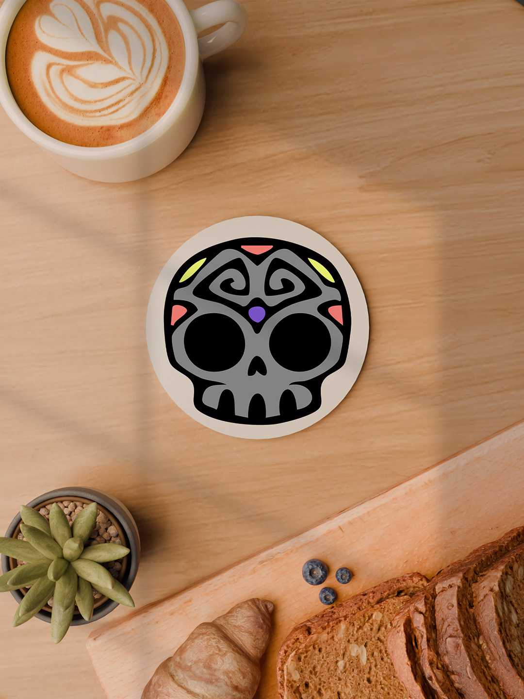 Skull Graphic Coasters - Pack of 6