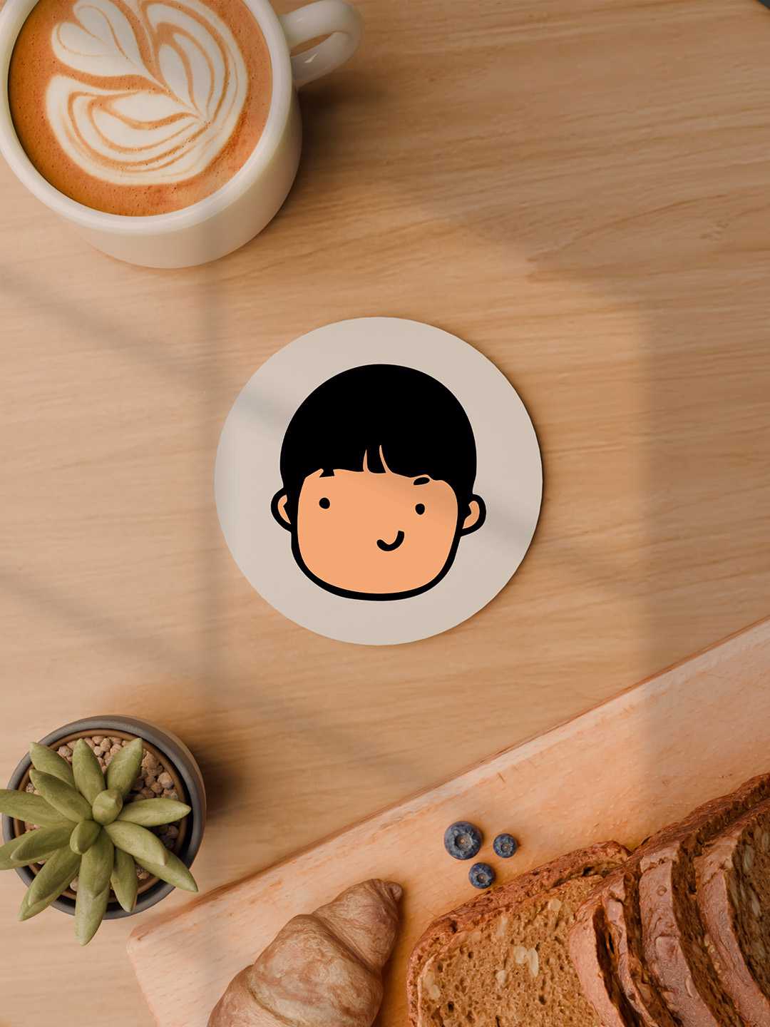 Face Expression Graphic Coasters - Pack of 6