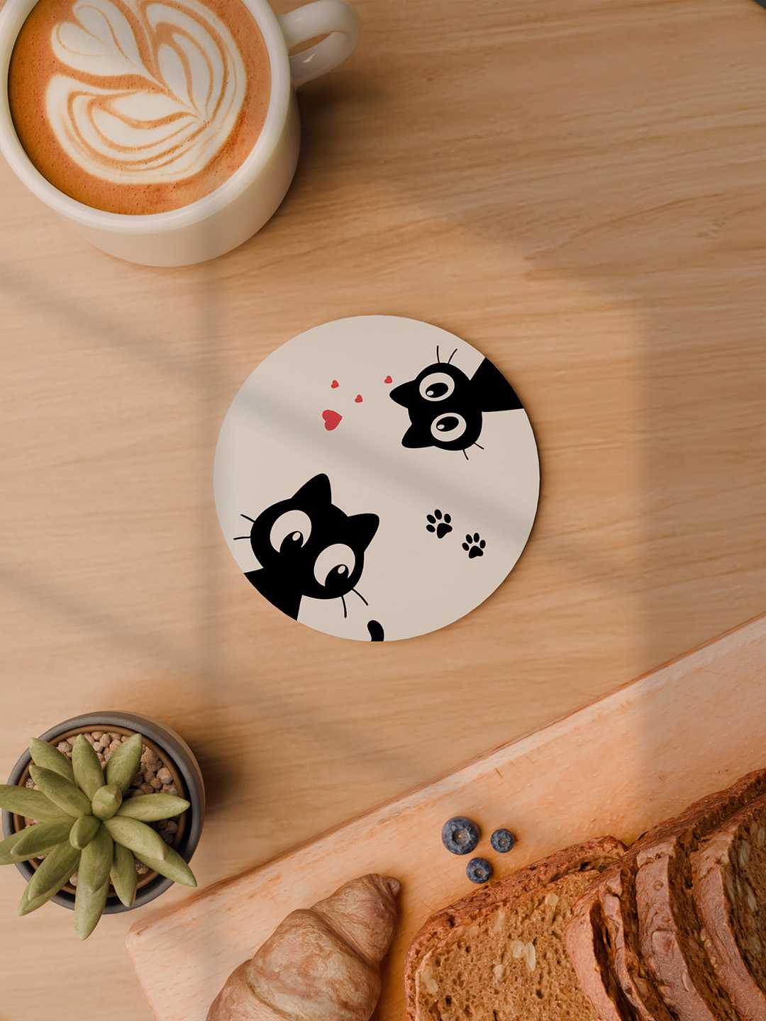 Cats Graphic Coasters - Pack of 6