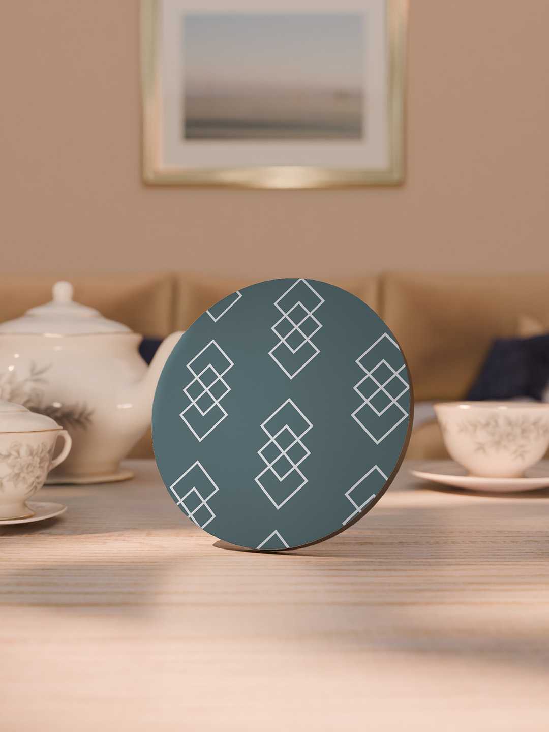 Pastel Geometry Art Graphic Coasters - Pack of 6