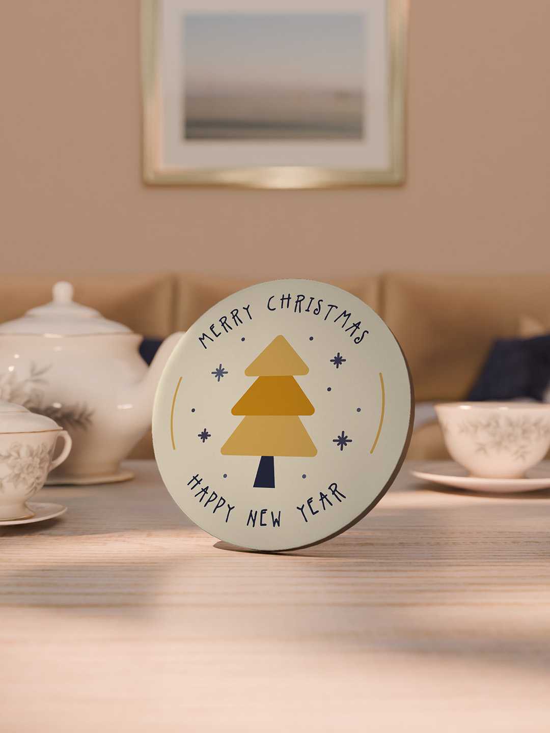 Christmas Graphic Coasters - Pack of 6