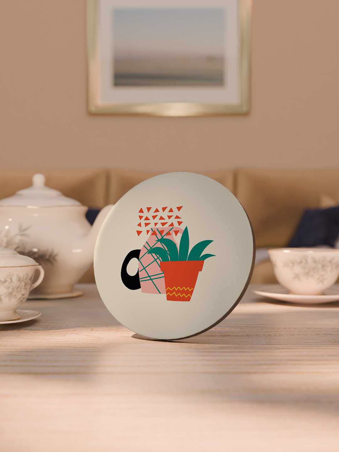 Boho Bloom Graphic Coasters - Pack of 6