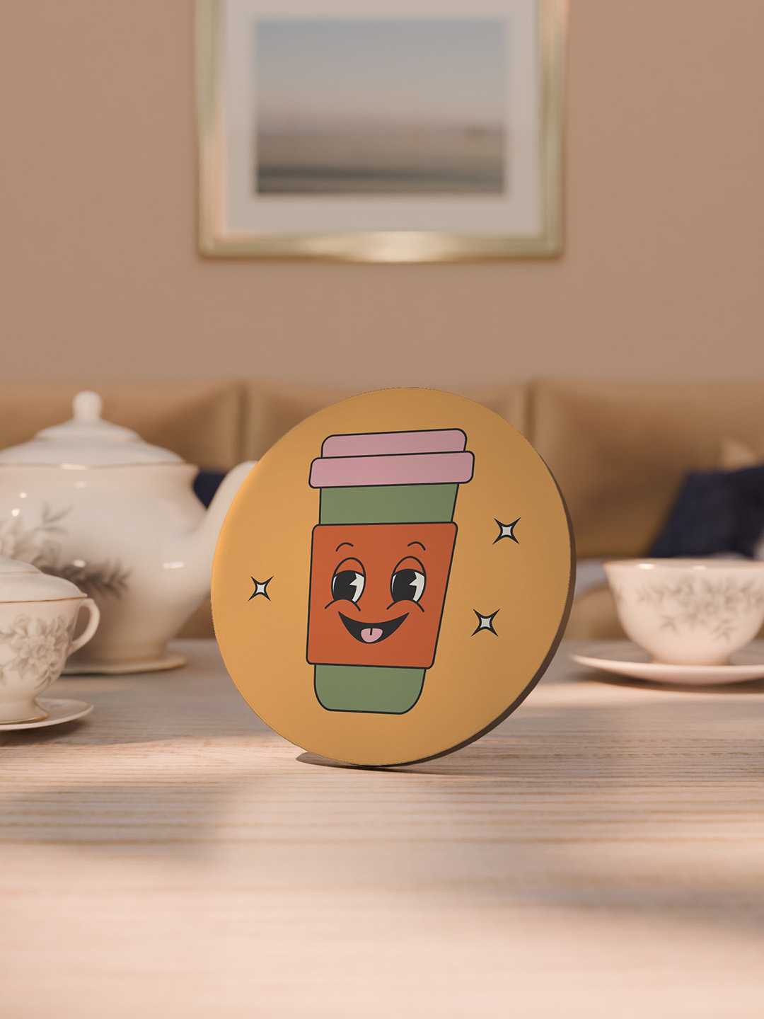 Love and Latte Graphic Coasters - Pack of 6