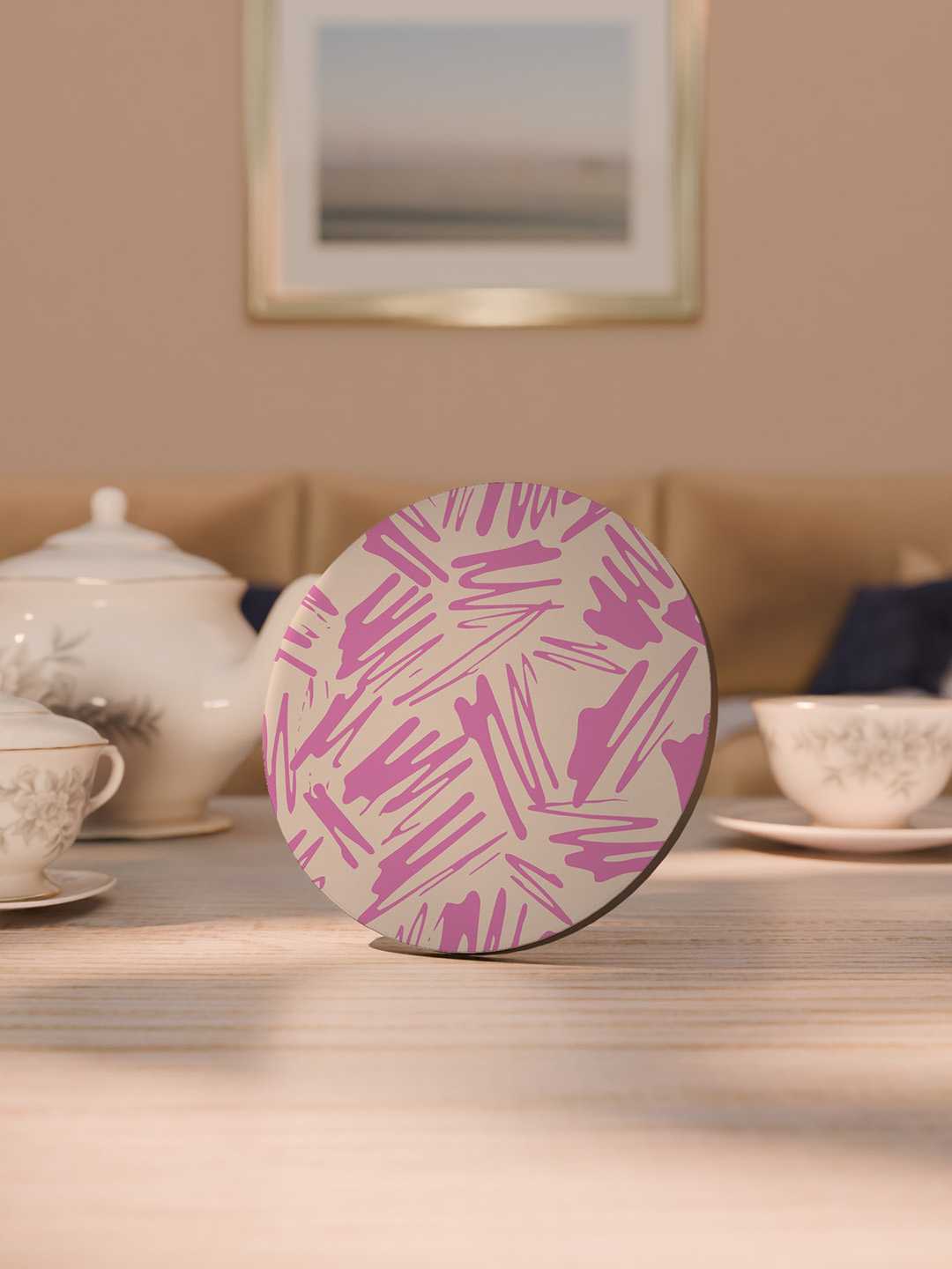 Doodle Pop Pattern Graphic Coasters - Pack of 6