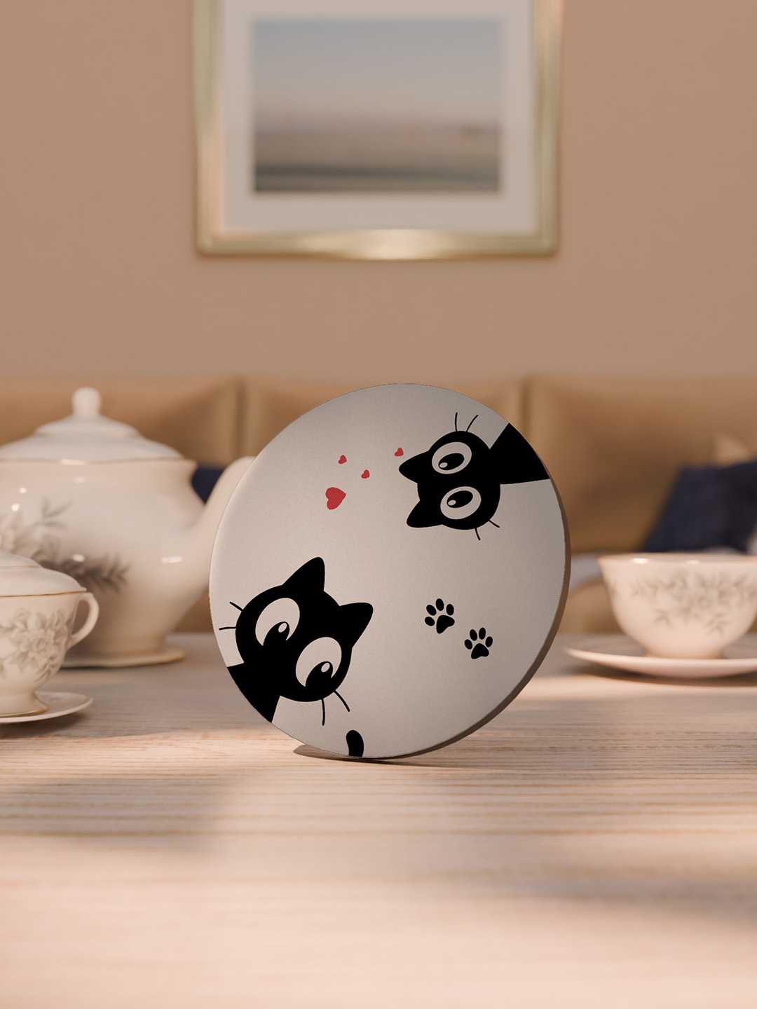 Cats Graphic Coasters - Pack of 6